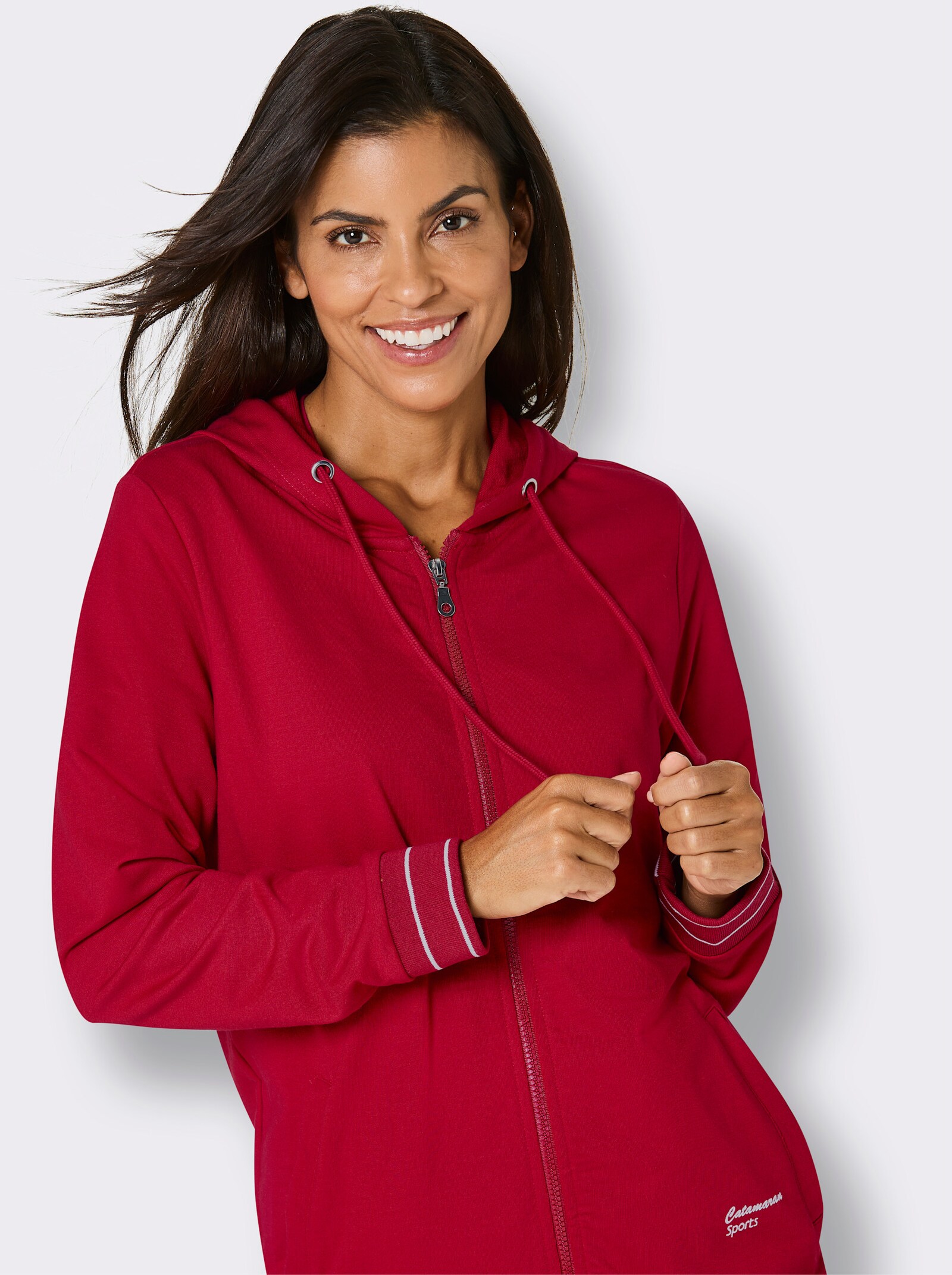 Catamaran Sports Sweatjacke mit Kapuze - rot