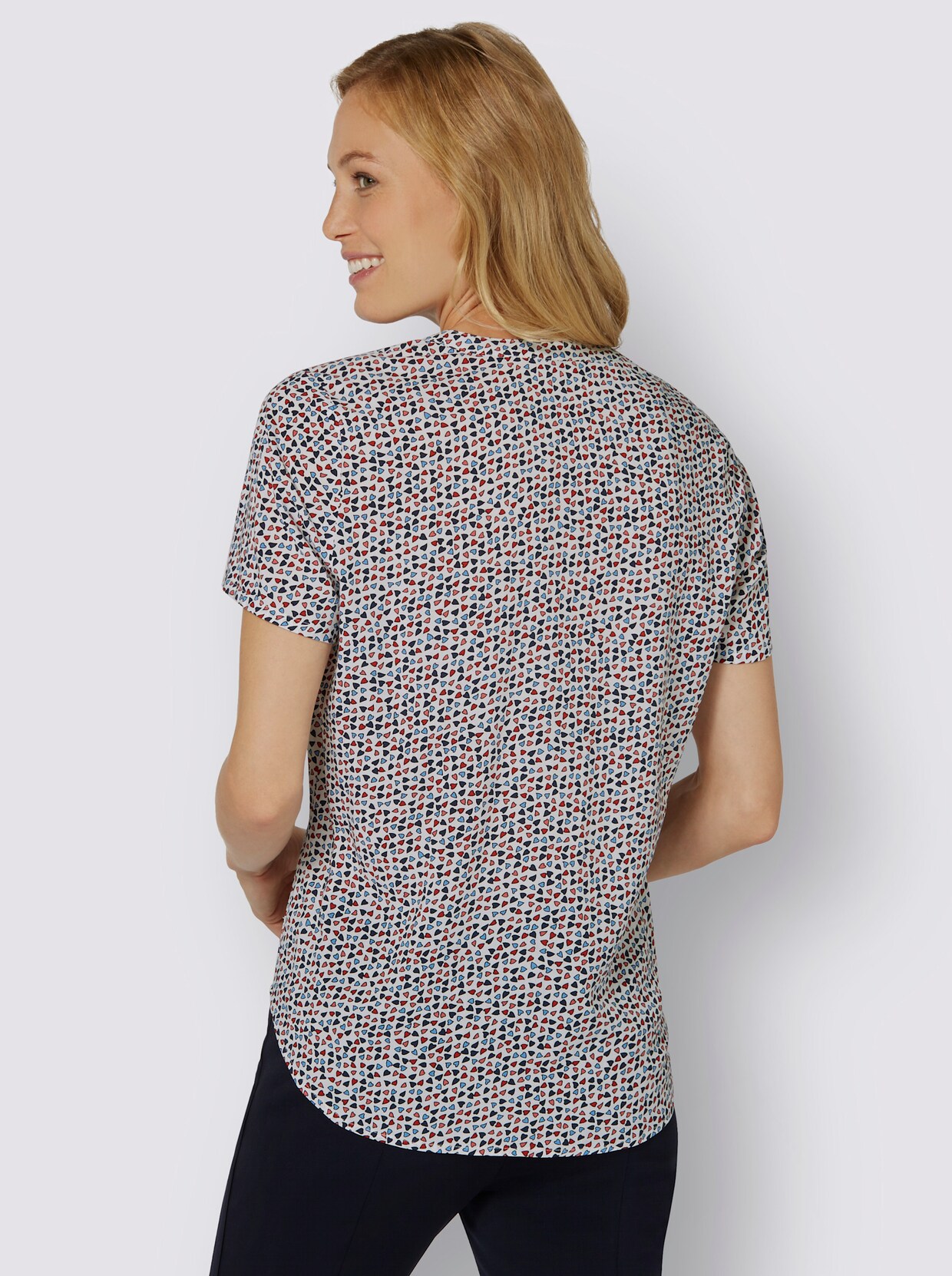 Blouse met print - ecru/aardbei bedrukt