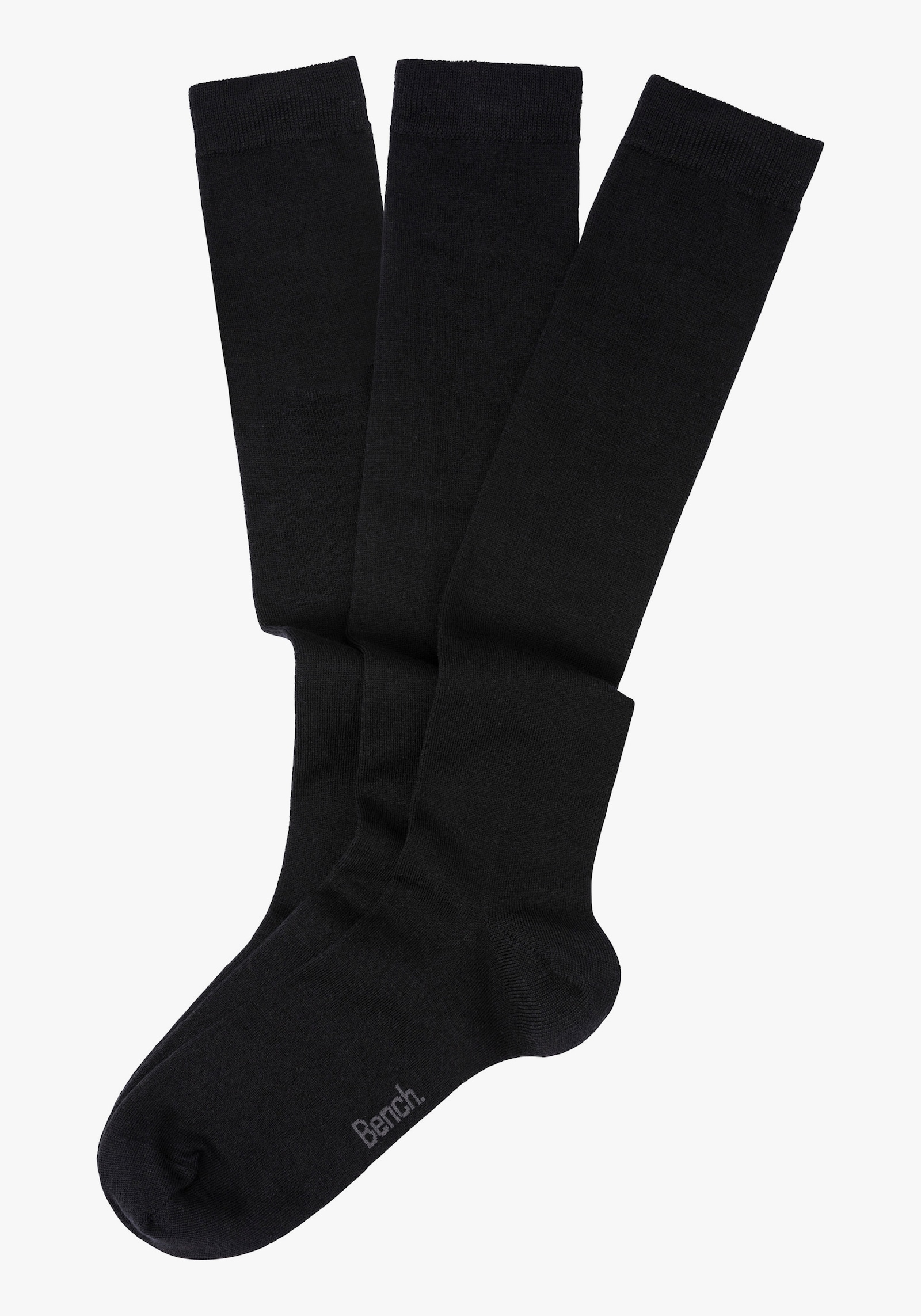 Bench. Kniestrümpfe - 3x schwarz