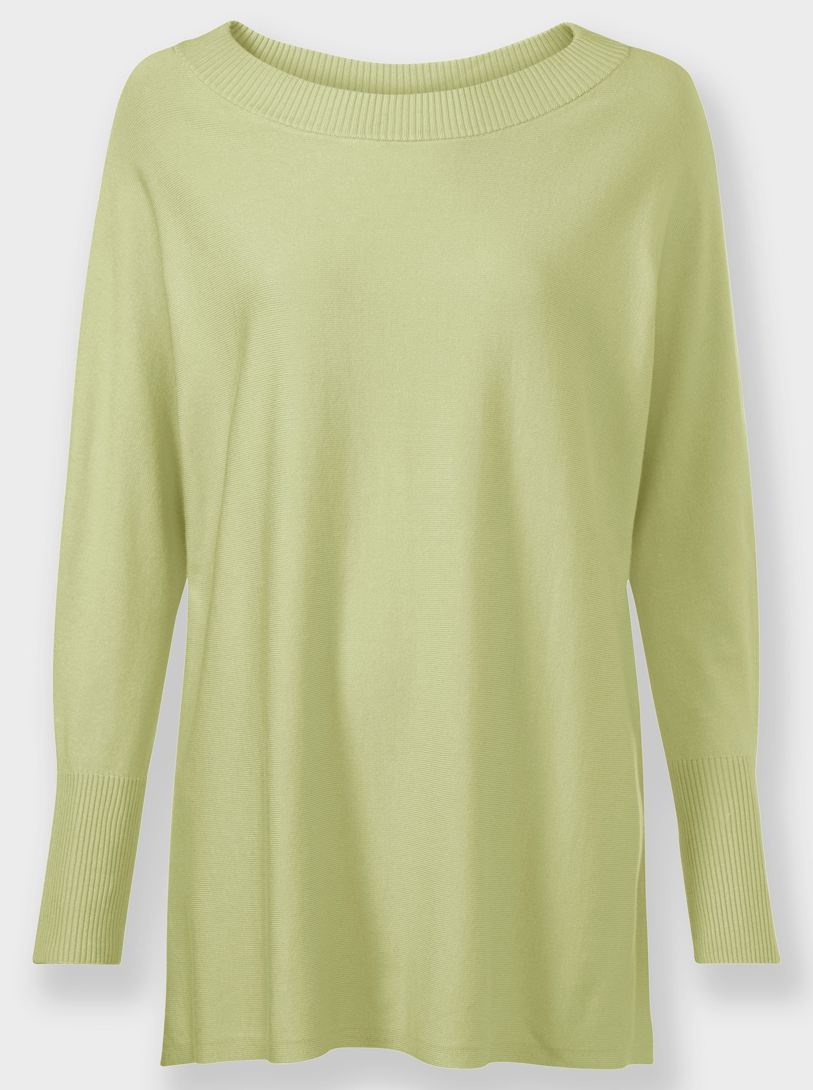 heine Pull évasé en tricot fin - vert pistache