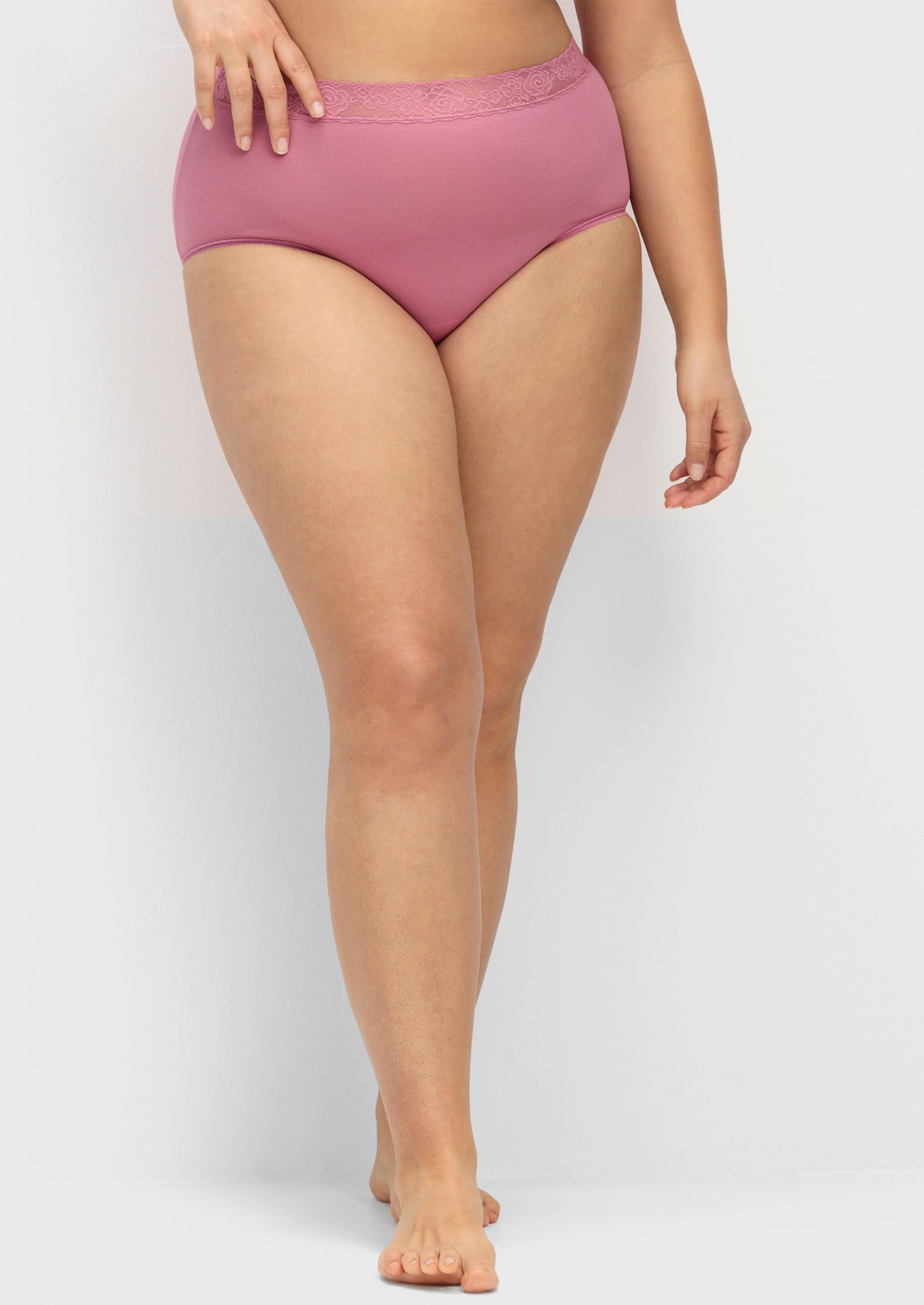 wäschepur Taillenslip mit elastischer Spitze - farbig-sortiert