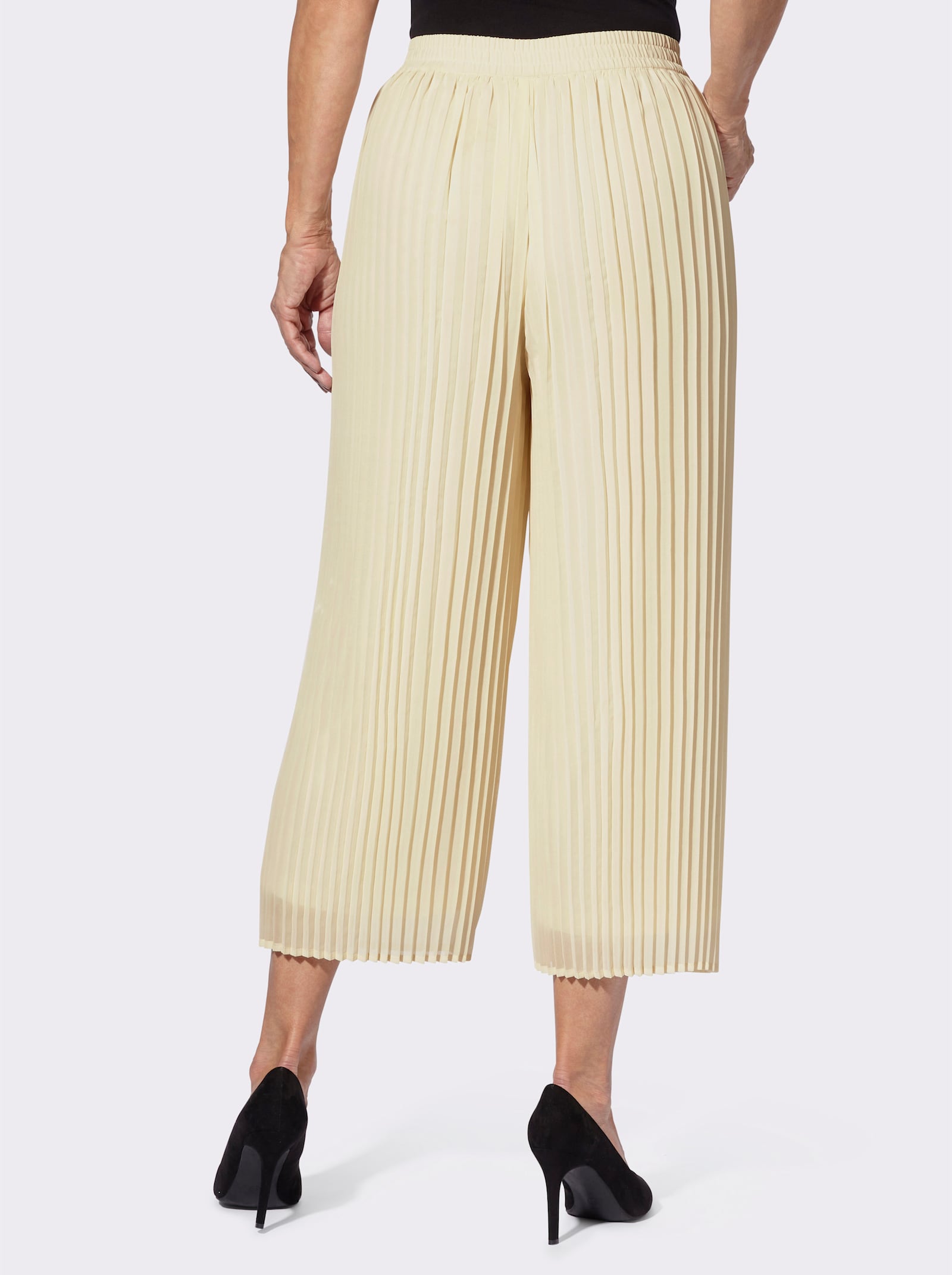 Schlupfhose in Plissee-Qualität - champagner