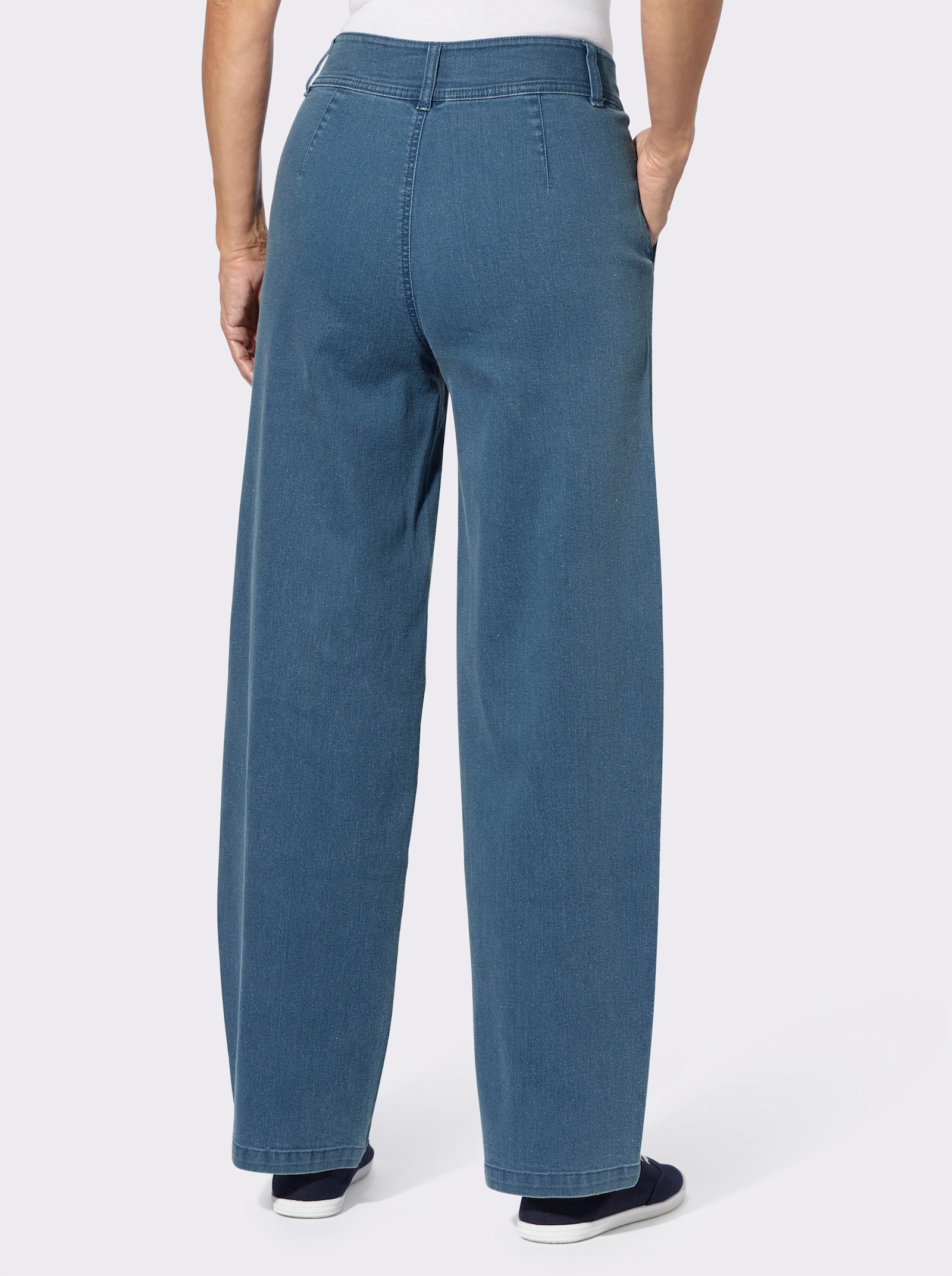 Jeans met wijde pijpen - blue-bleached