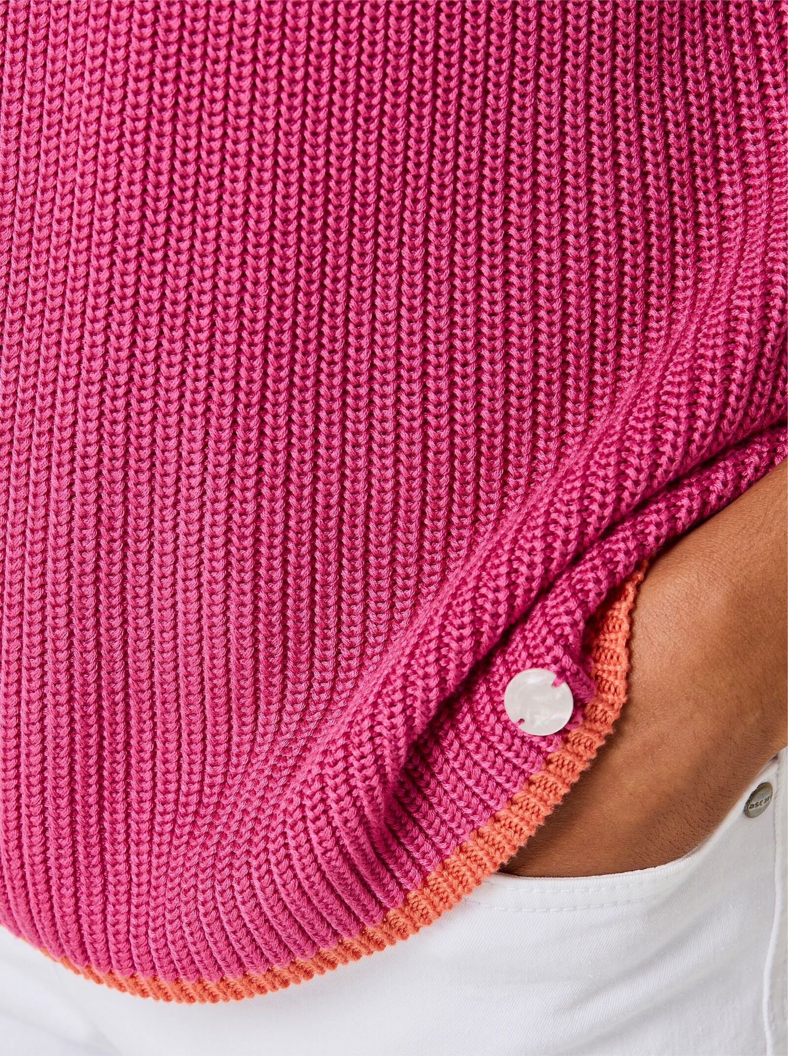 CREATION L PREMIUM Kurzarmpullover - fuchsia