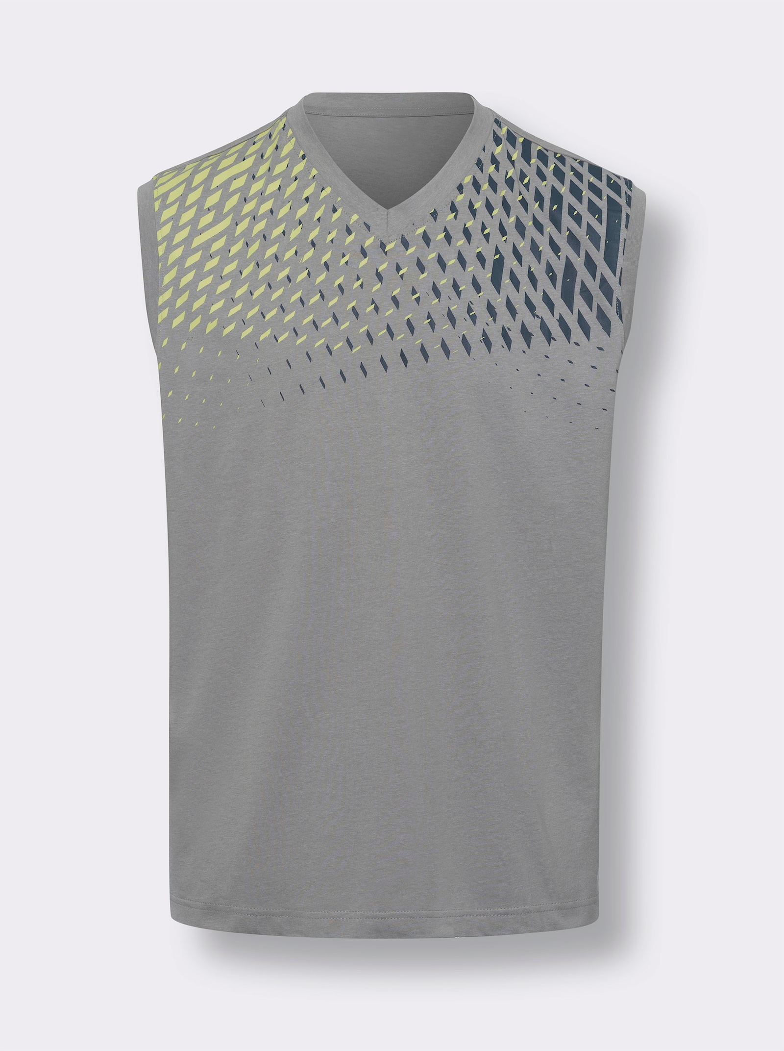 Achselshirt mit grafischem Druck - steingrau