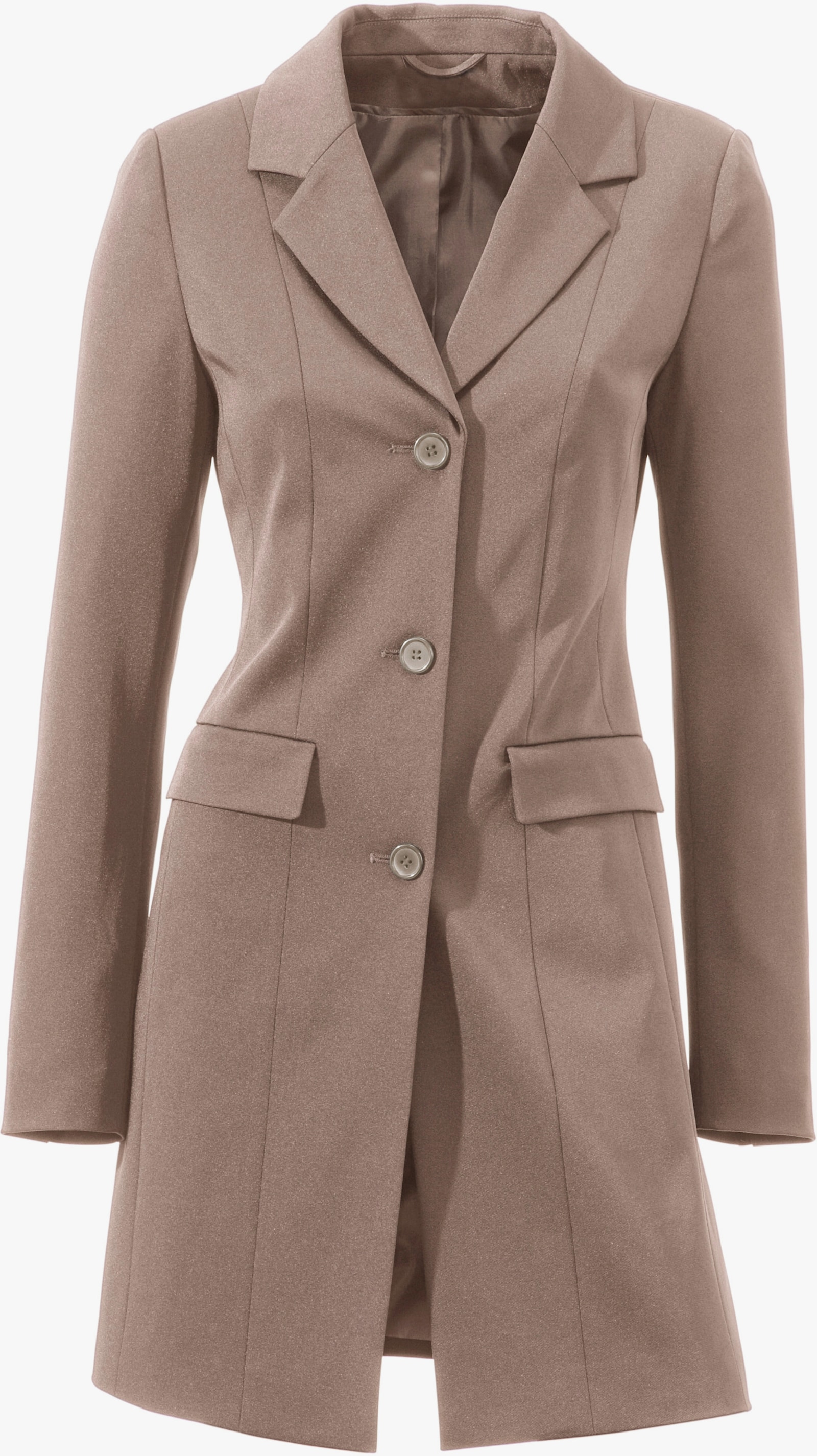 heine Blazer long avec poches à rabat - taupe