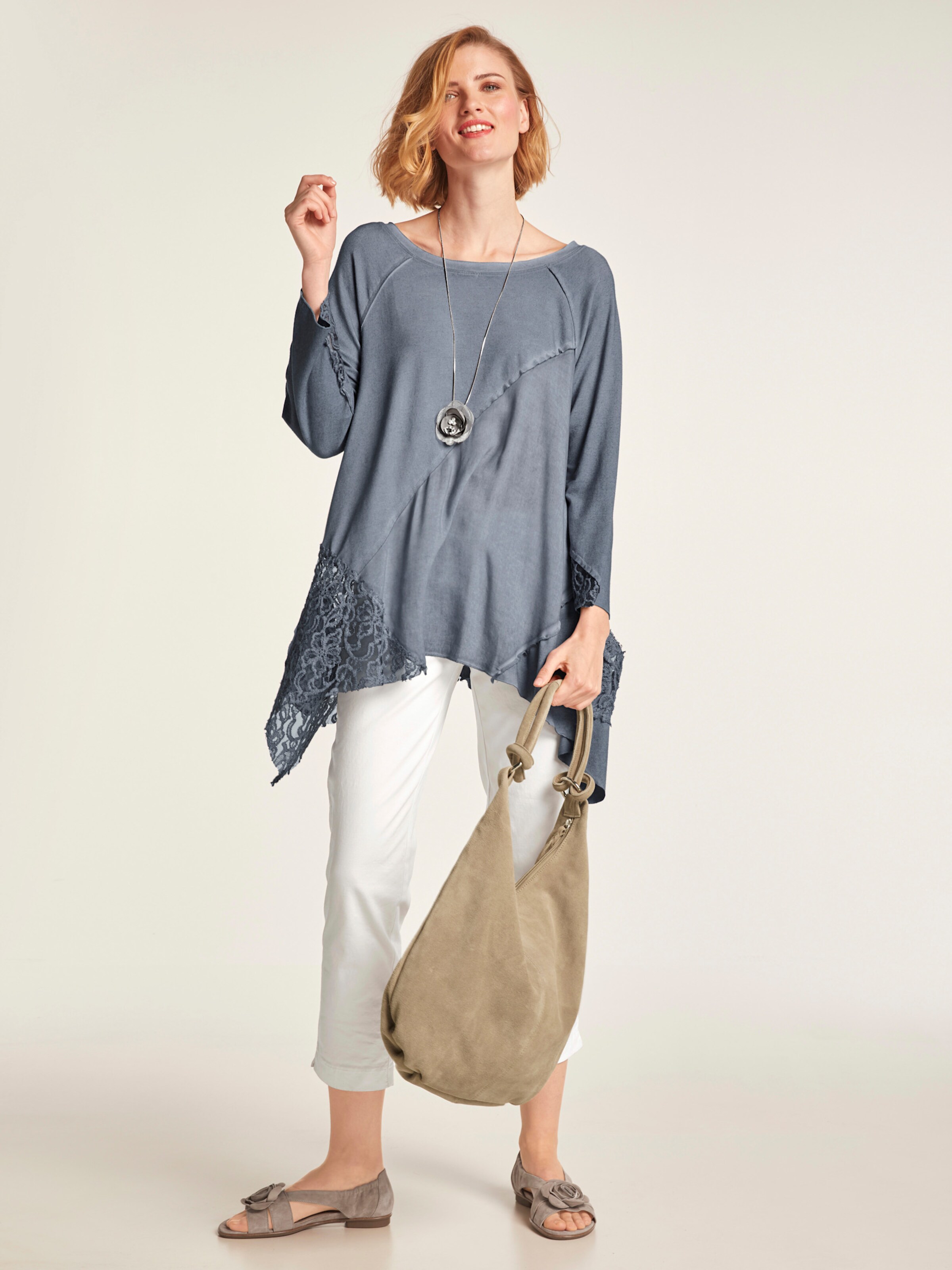 Shirt met ronde hals
