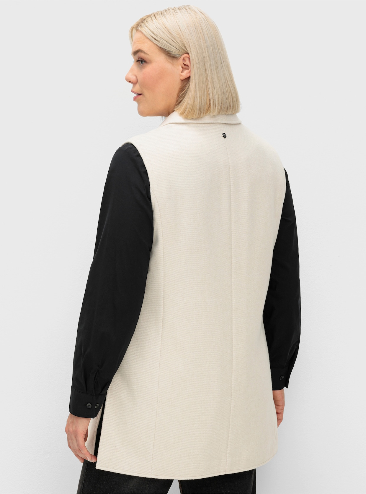 sheego Gilet long - beige