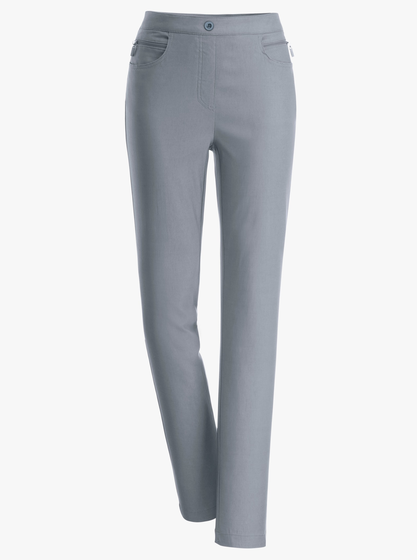 Bengalinhose mit Zierreißverschlüssen - grau