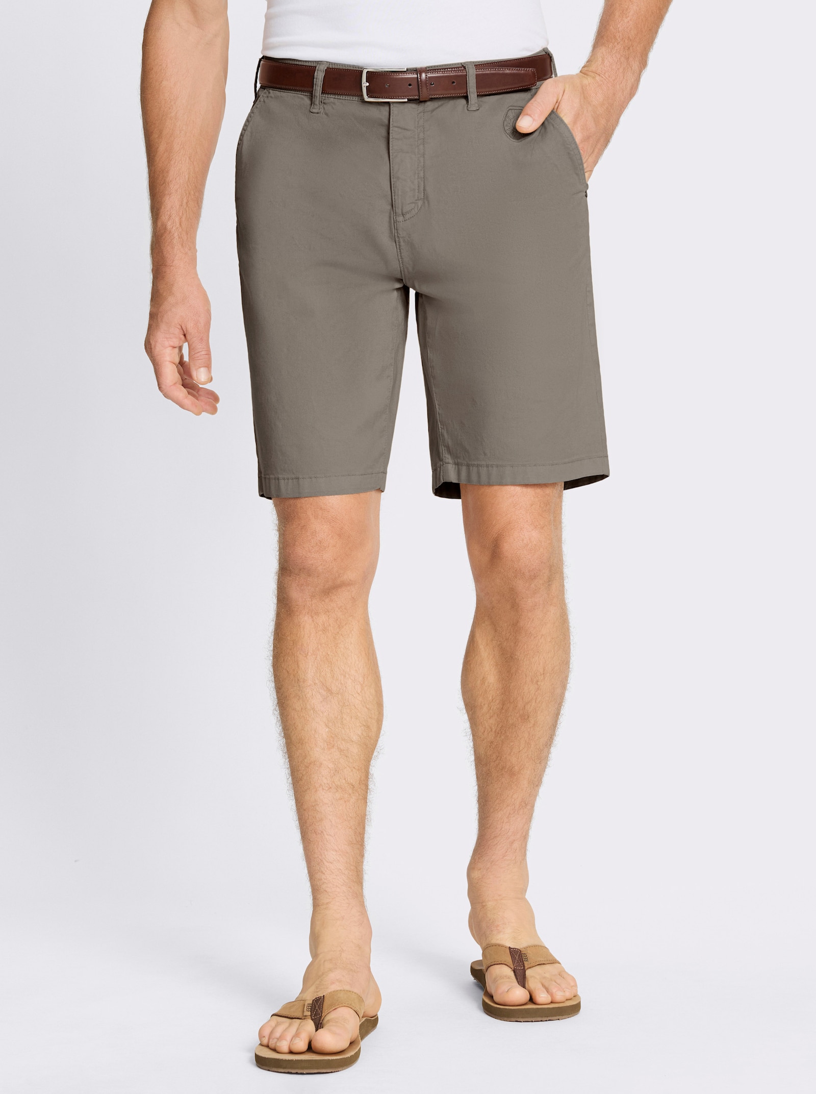 Marco Donati Bermudas aus Twill-Qualität - taupe