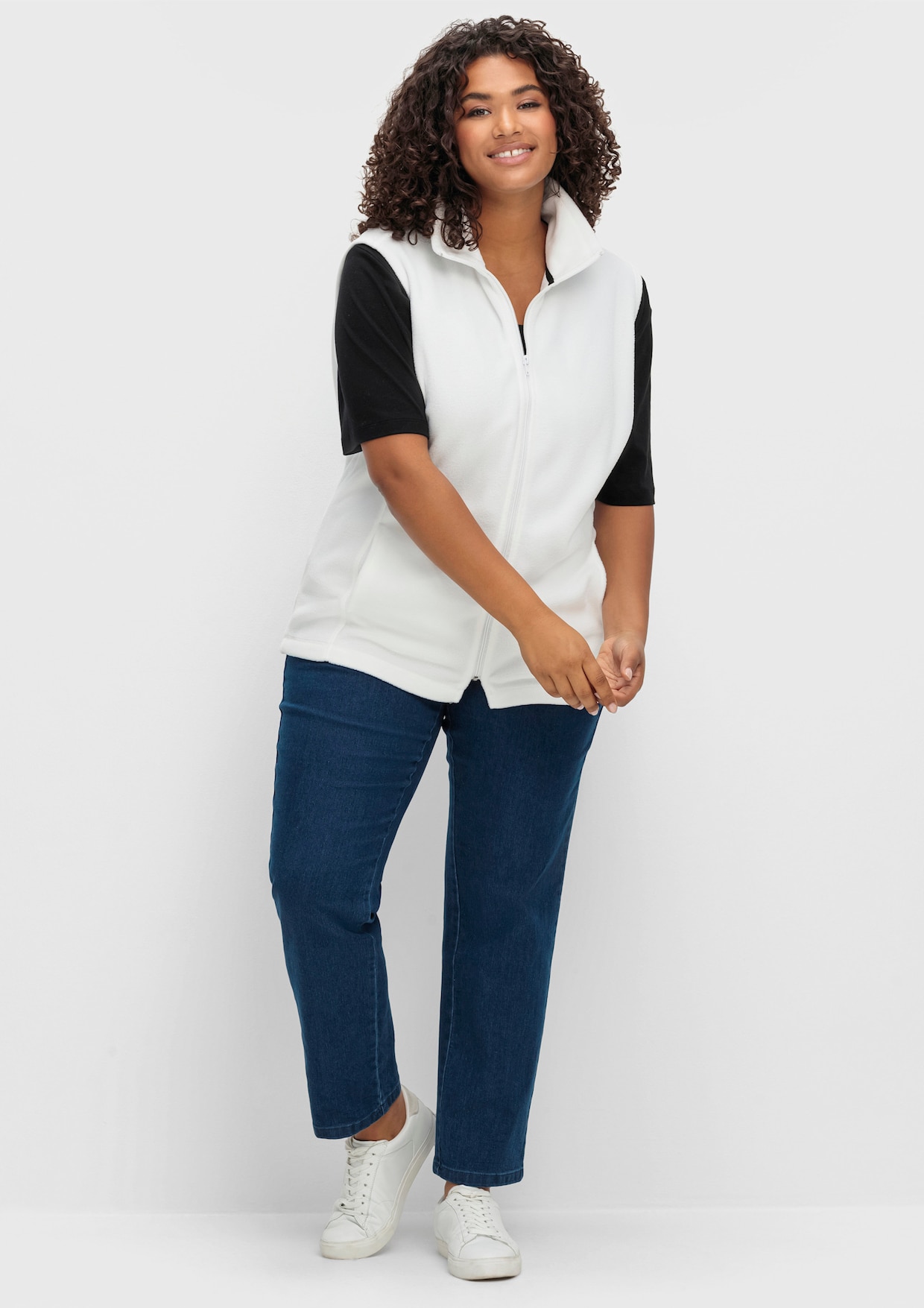 Fleeceweste mit Antipilling-Ausrüstung - ecru