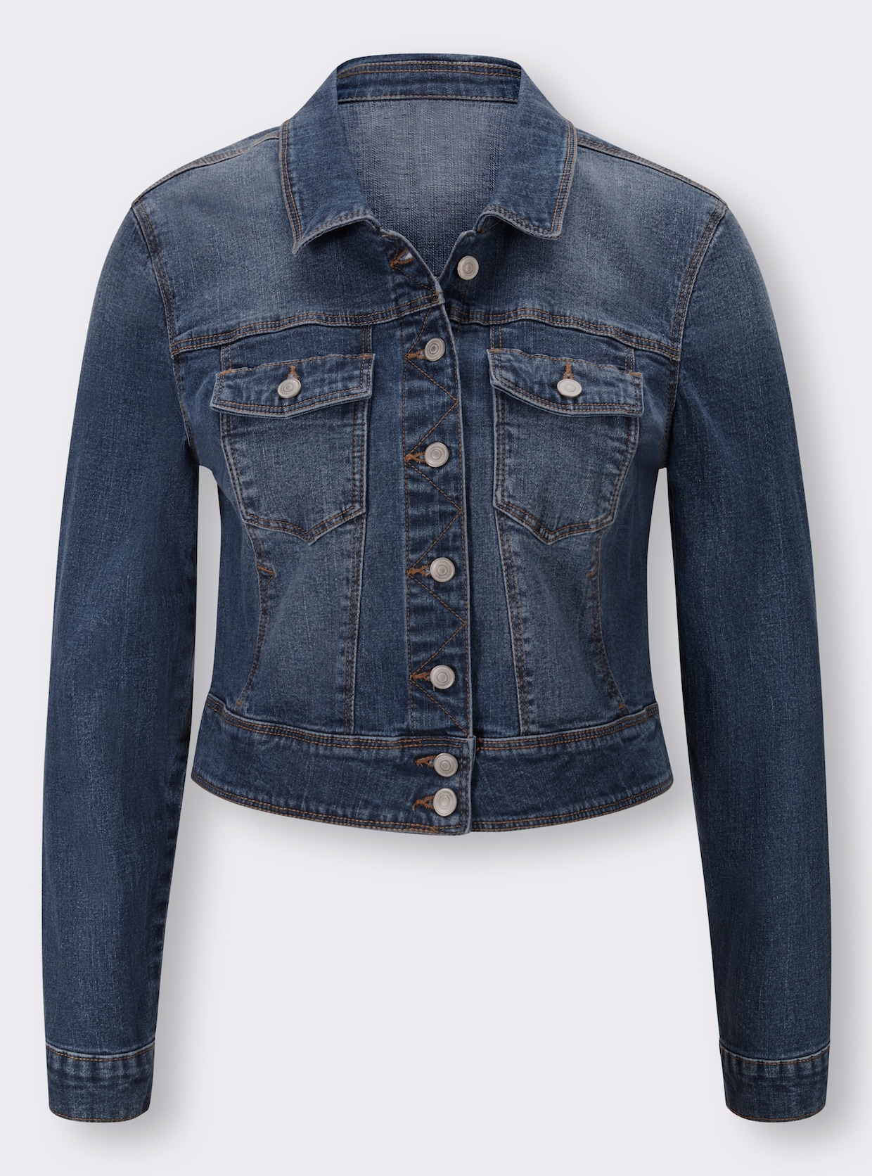 heine Veste en jean - bleu blanchi