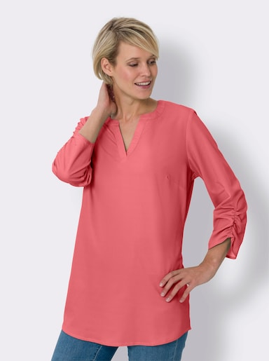 Longline blouse - koraal