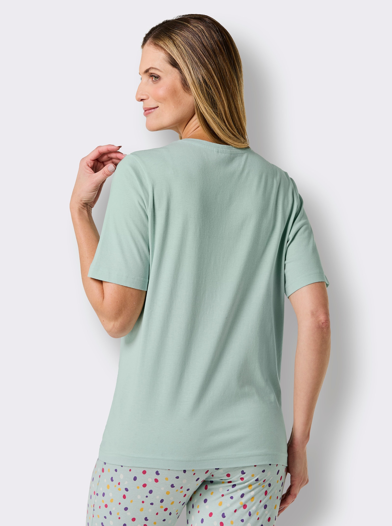 wäschepur Schlafanzug-Shirt - kalkmint