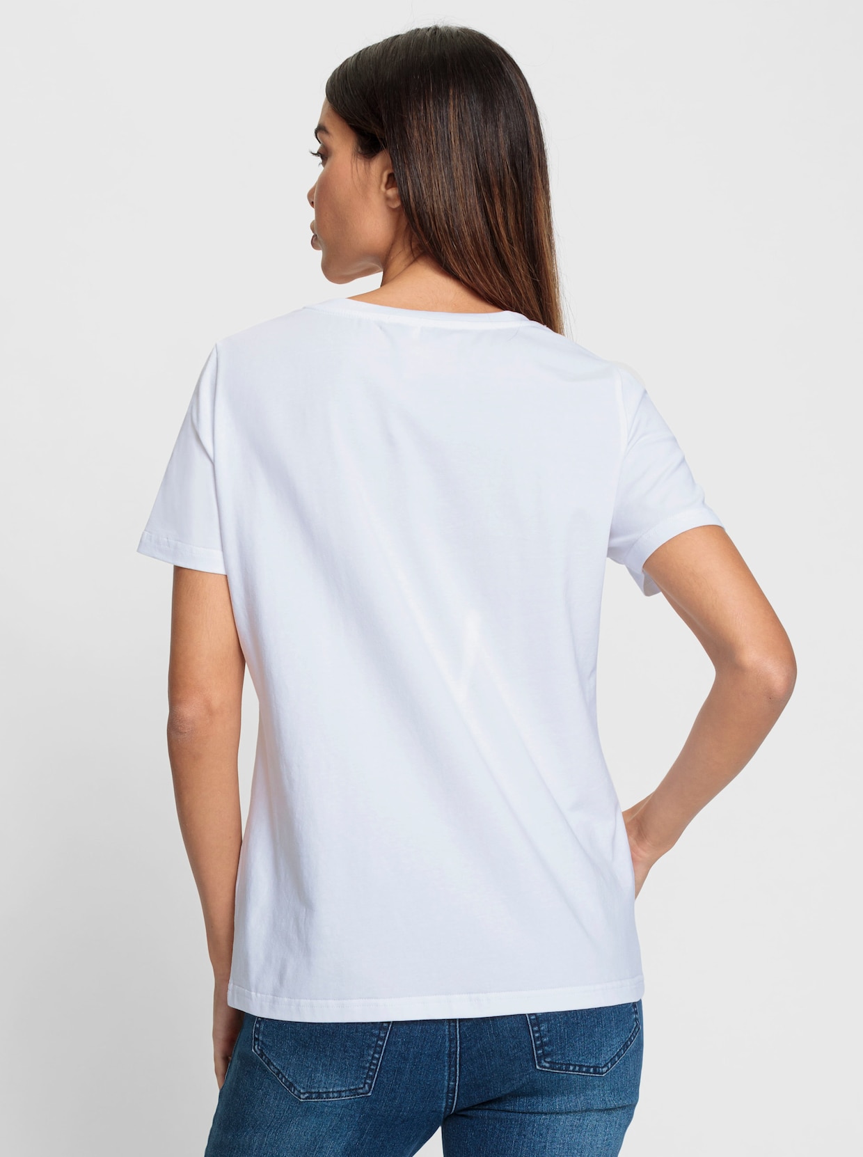 heine Shirt met ronde hals - wit