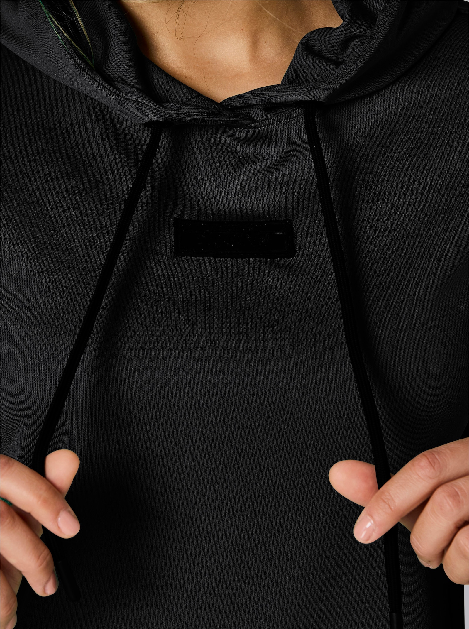 Catamaran Sports Sweatshirt met in wijdte verstelbare capuchon - zwart