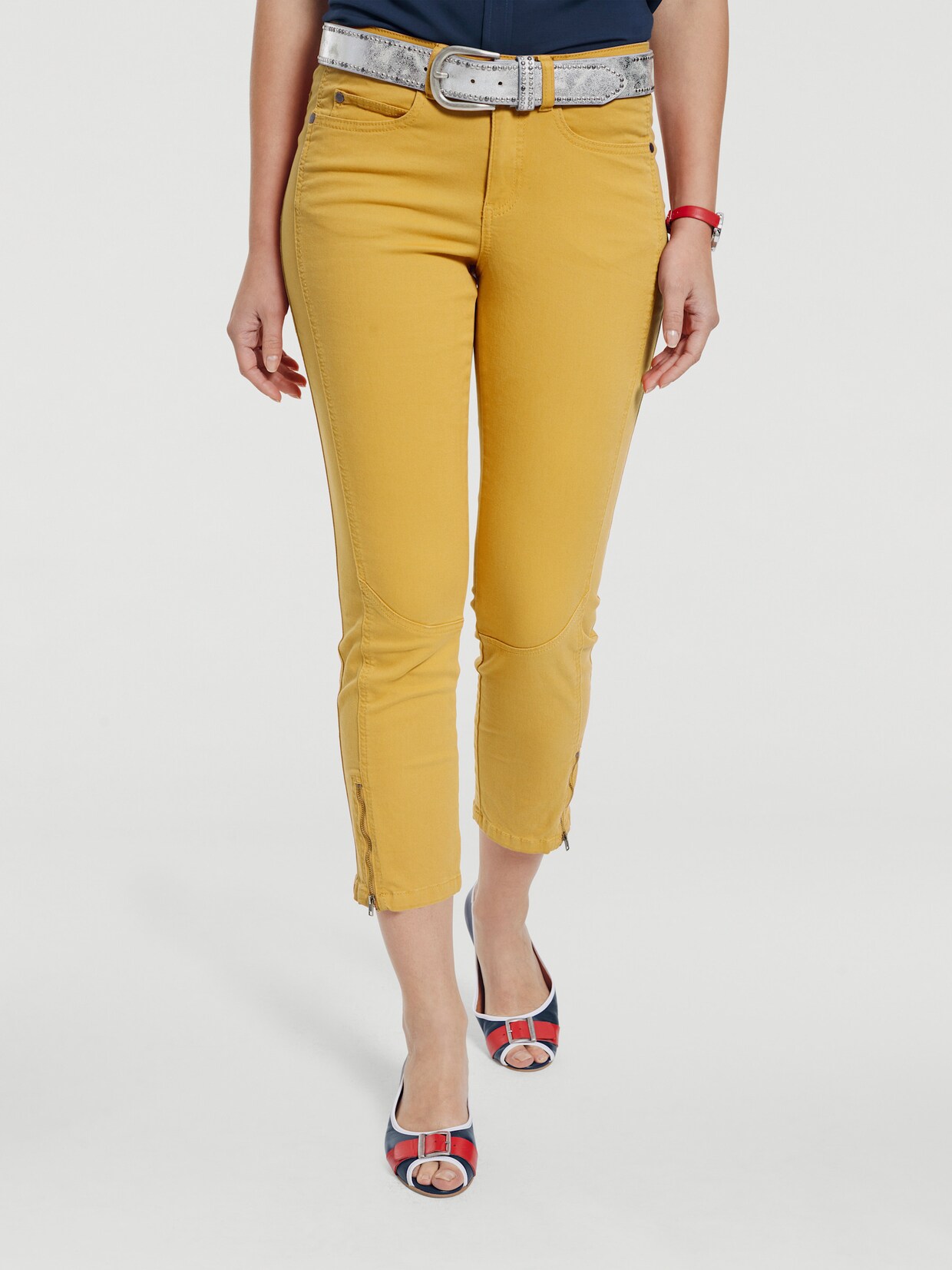 heine Pantalon effet ventre plat - jaune moutarde