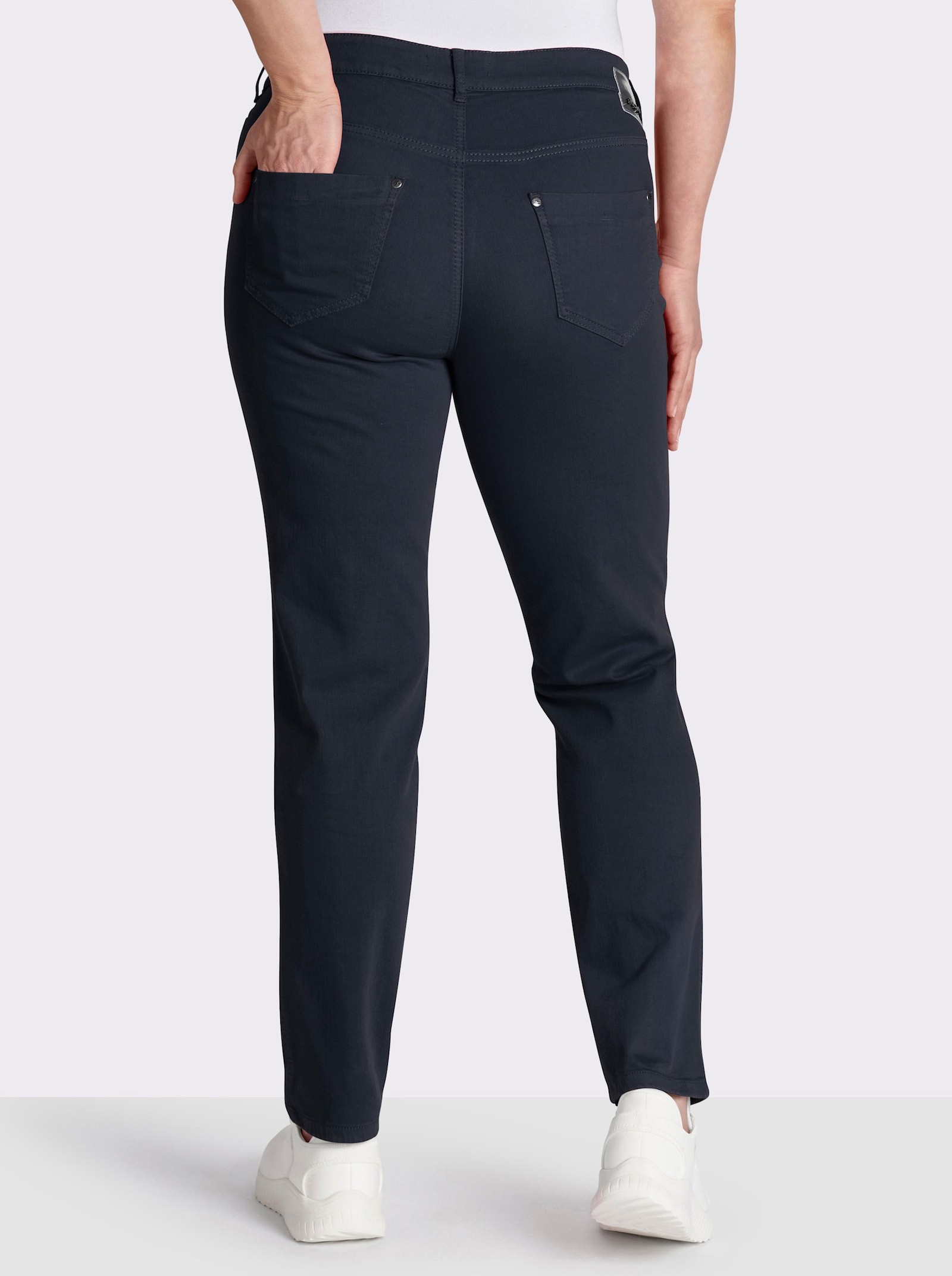 Ascari Stretch-Jeans in Röhren-Form - dark blue