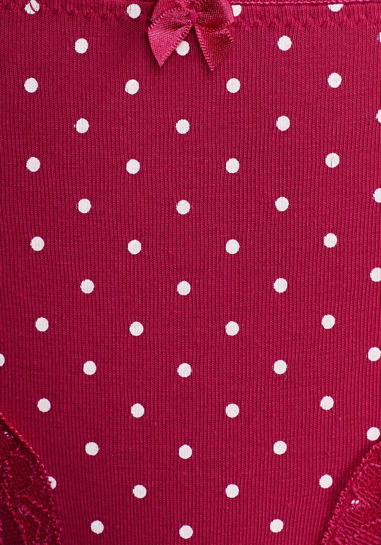 LASCANA slip brésilien - rouge à rayures, uni, à pois