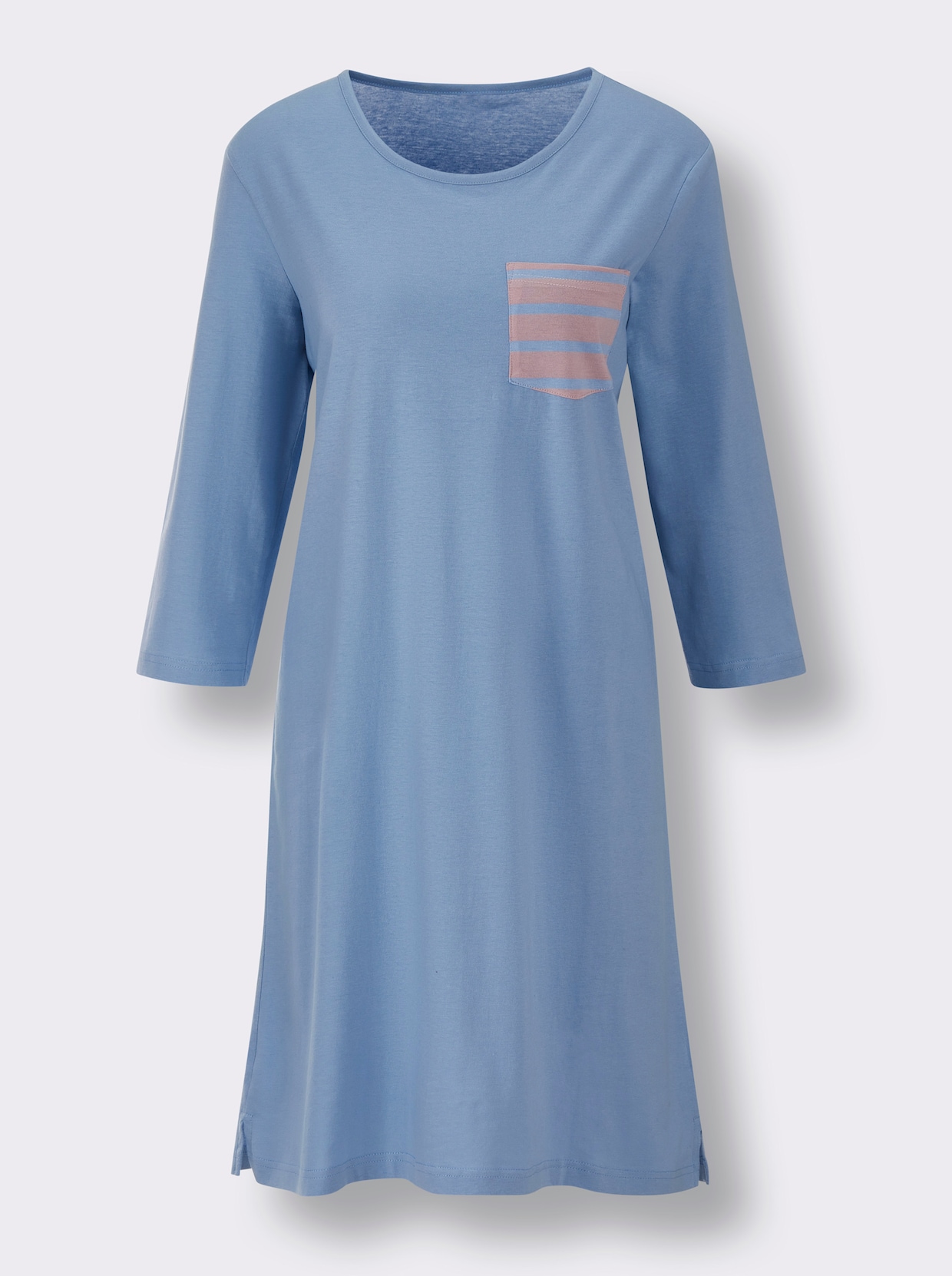 wäschepur Sleepshirts - bleu + hortensia-bleu-geringelt