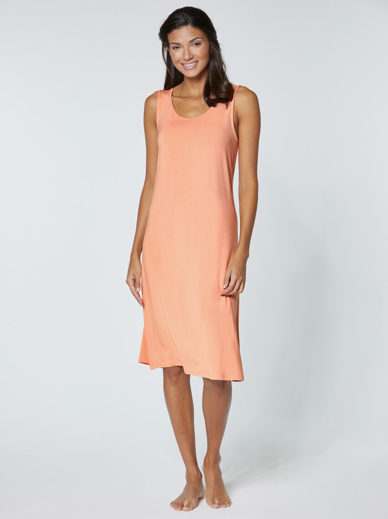 feel good Sommerkleid - schwarz-bedruckt + lachs