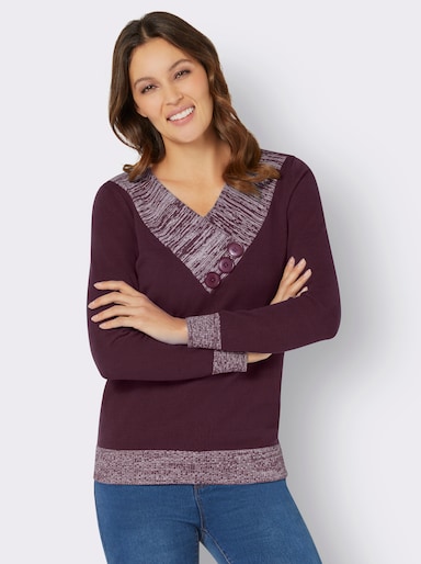 Pullover met lange mouwen - bordeaux