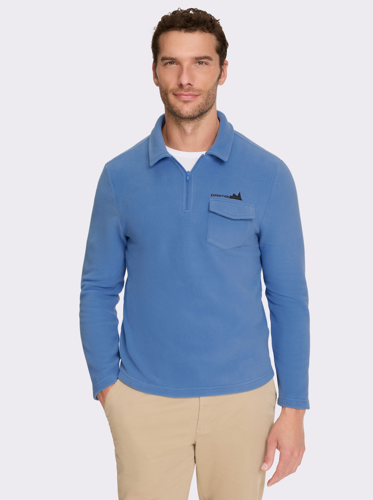 Catamaran Fleeceshirt - mittelblau