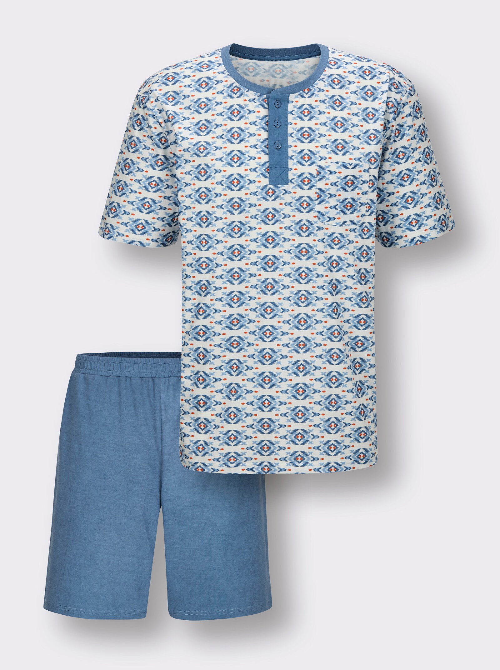 wäschepur men Shorty - mittelblau-champagner