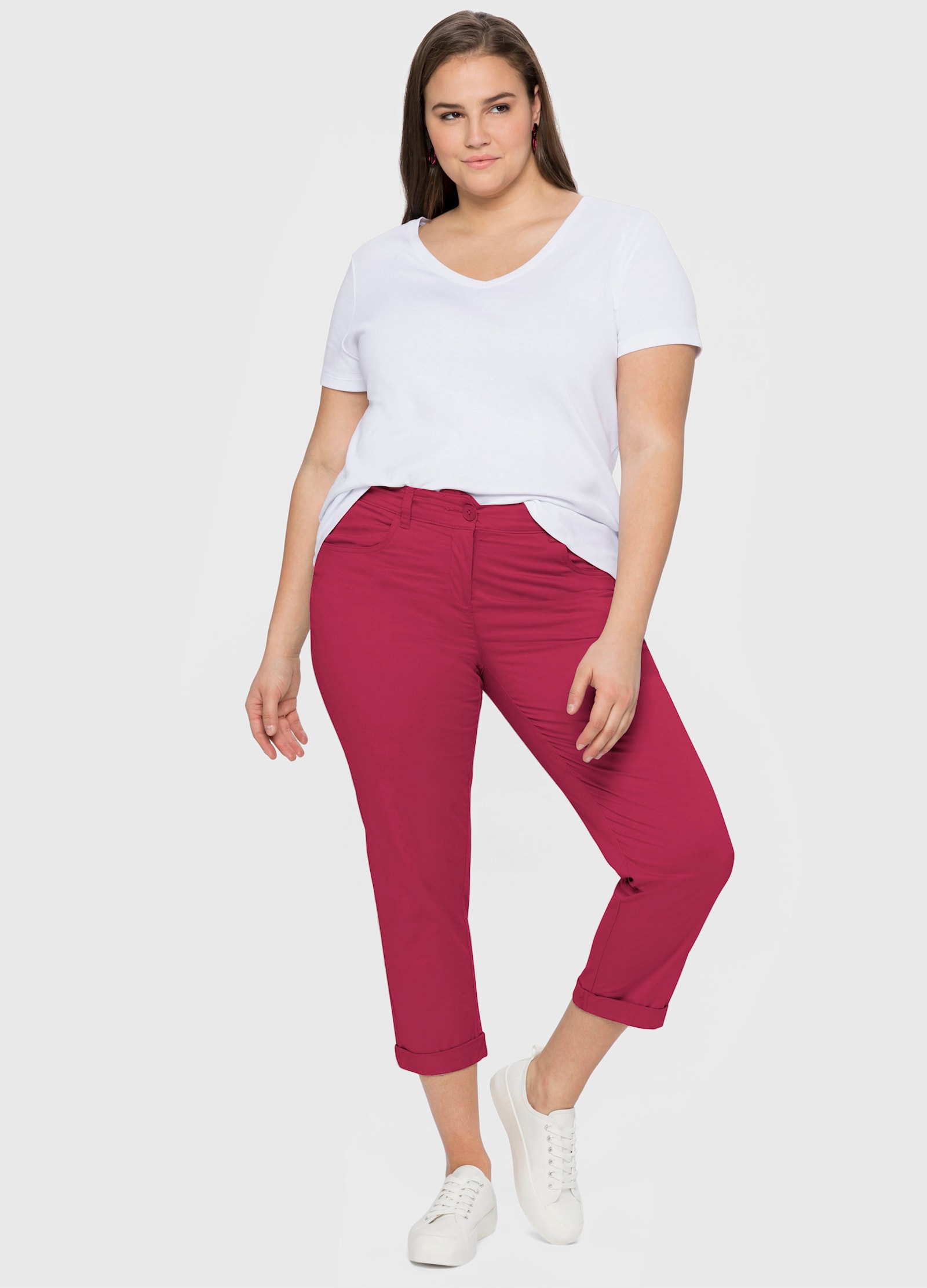 sheego 7/8-broek in smal model - orchidee