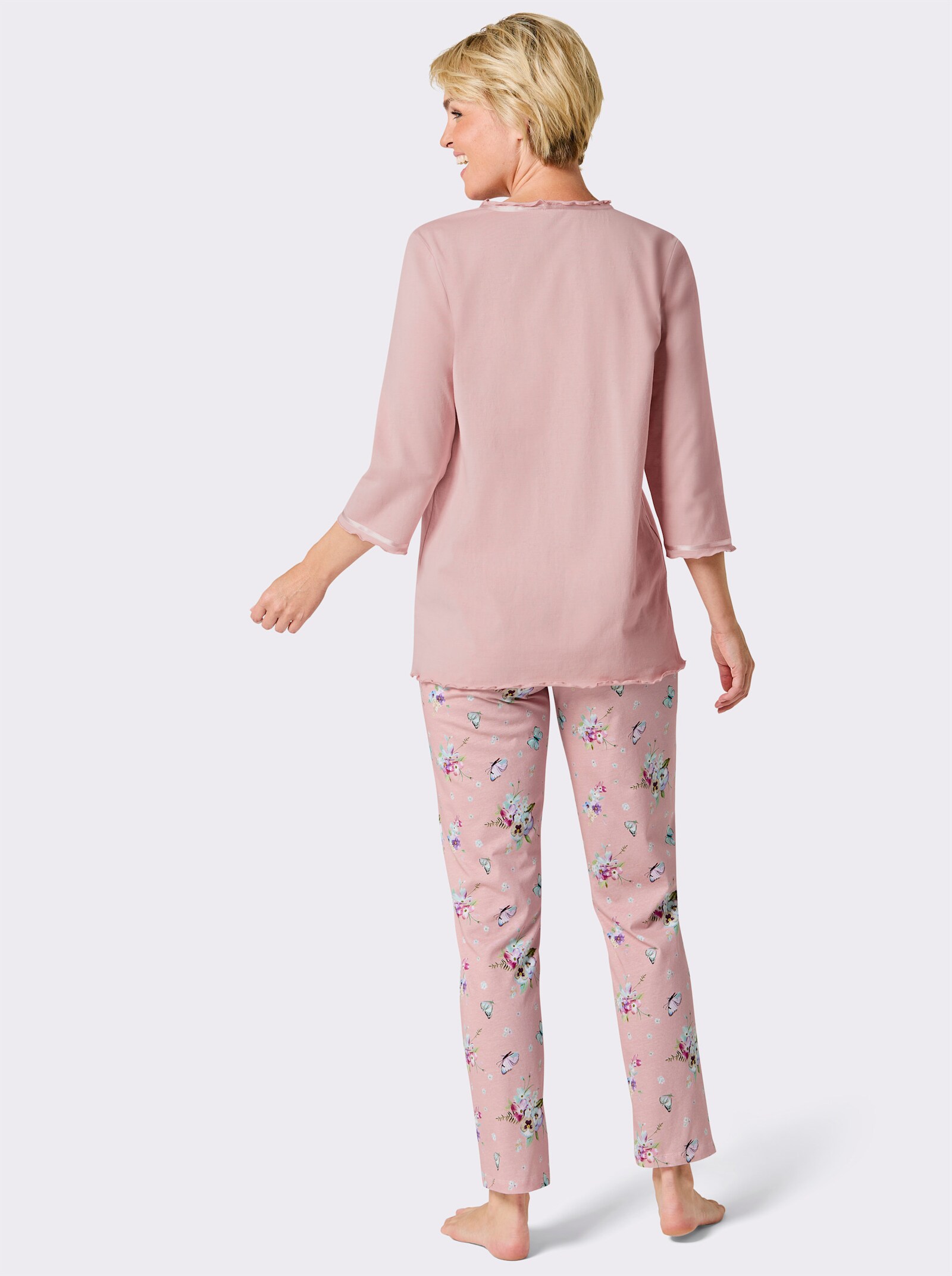 wäschepur Schlafanzug - hellrosé-bedruckt