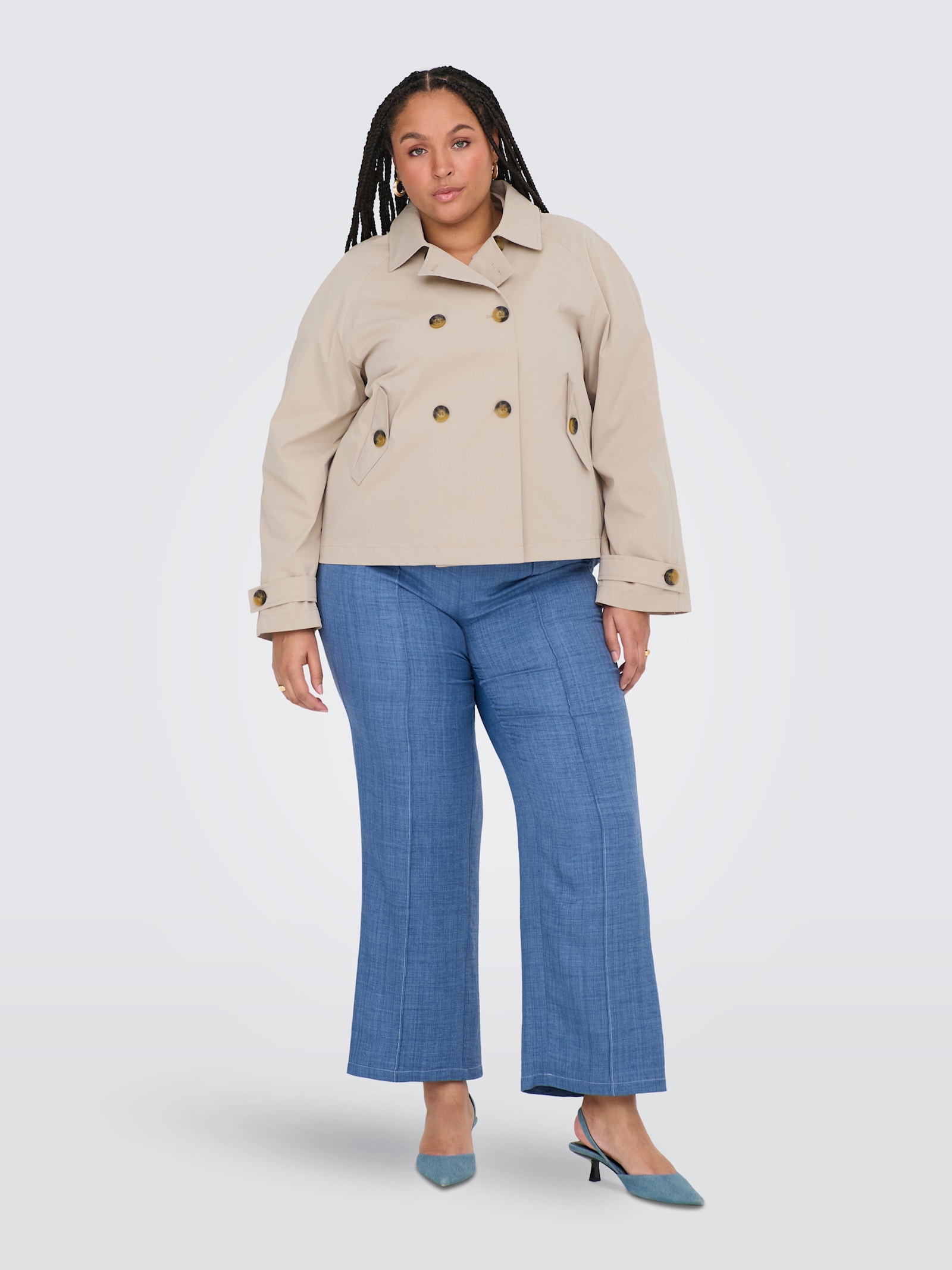 ONLY CARMAKOMA Kurzjacke - oxford tan