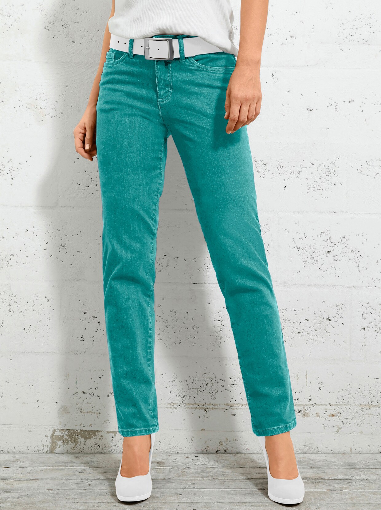 5-Pocket-Jeans - aqua