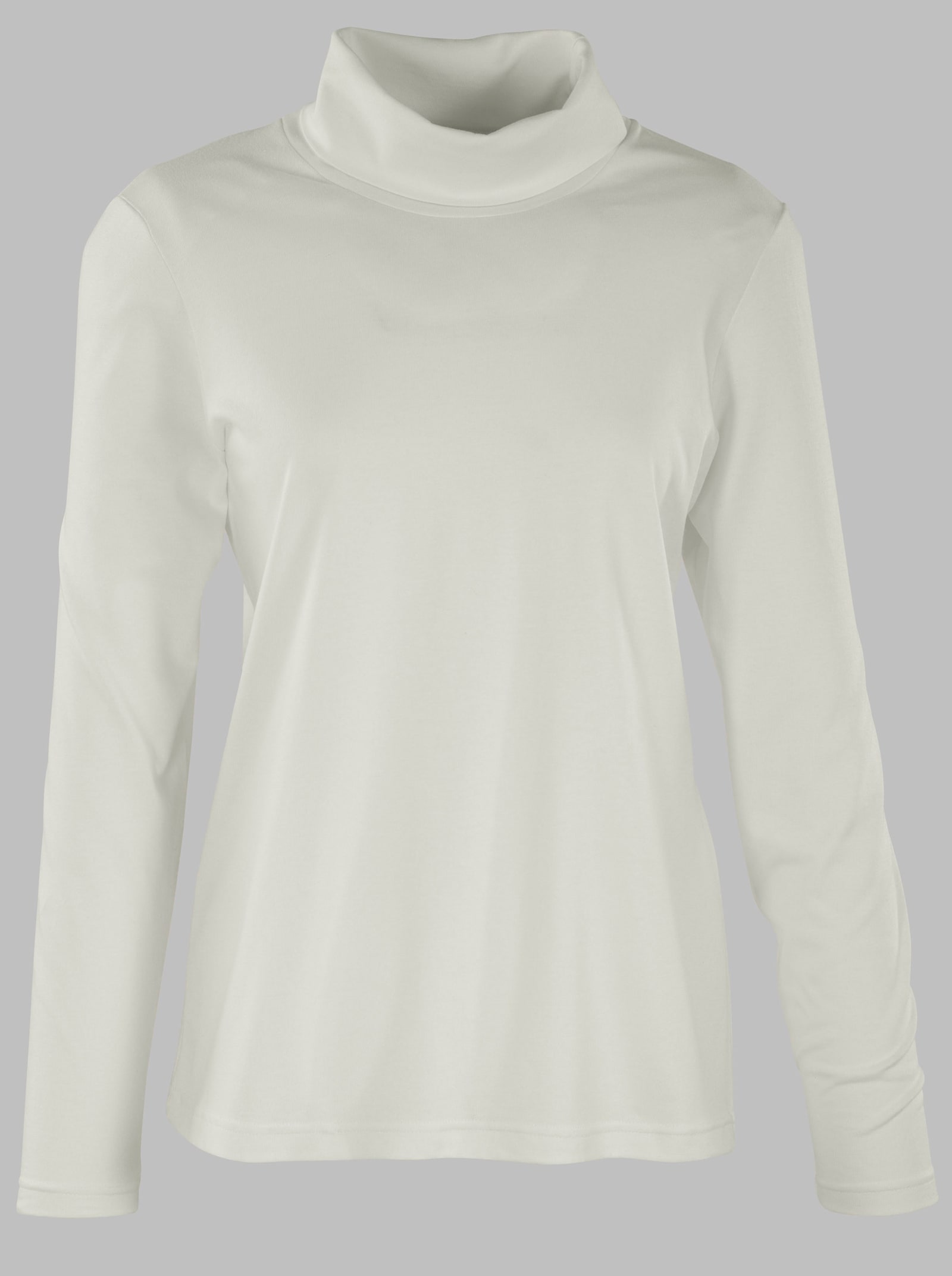 Rollkragenshirt mit langen Ärmeln - ecru