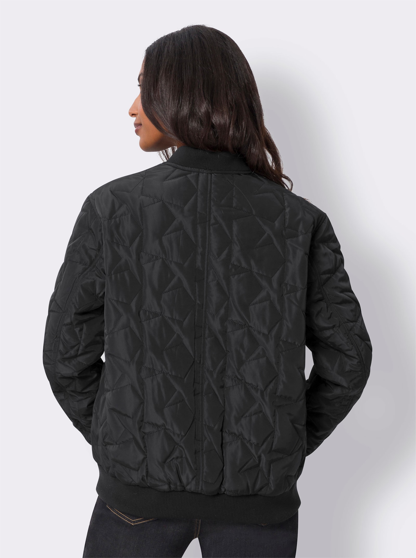 heine Wendejacke mit kurzem Stehkragen - schwarz