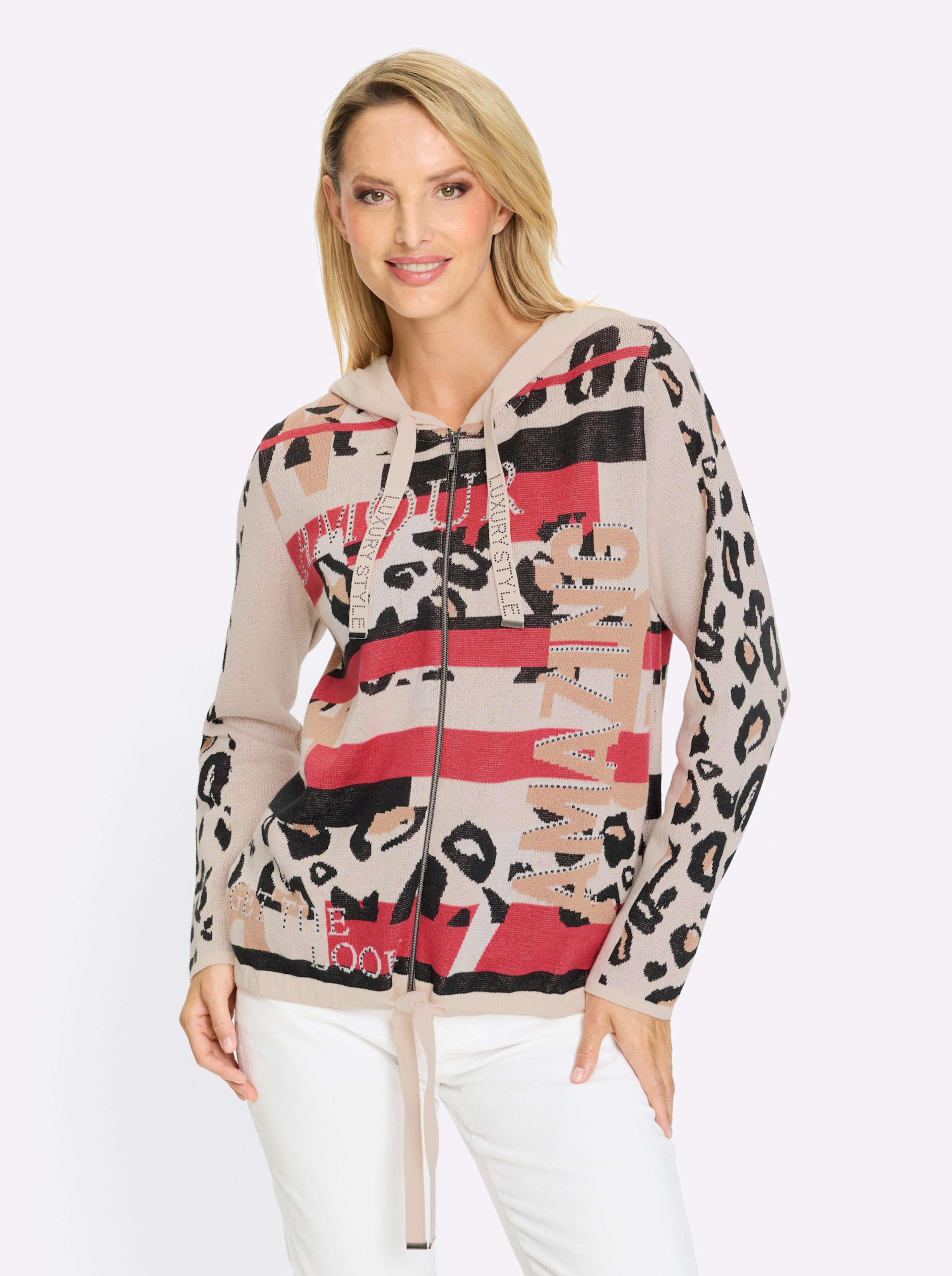 Jacquardstrickjacke