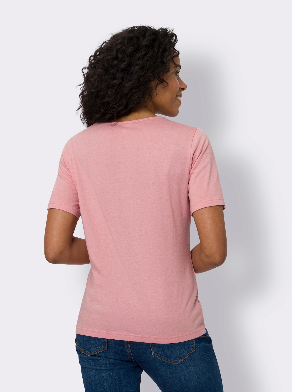 Shirt met korte mouwen - rozenkwarts