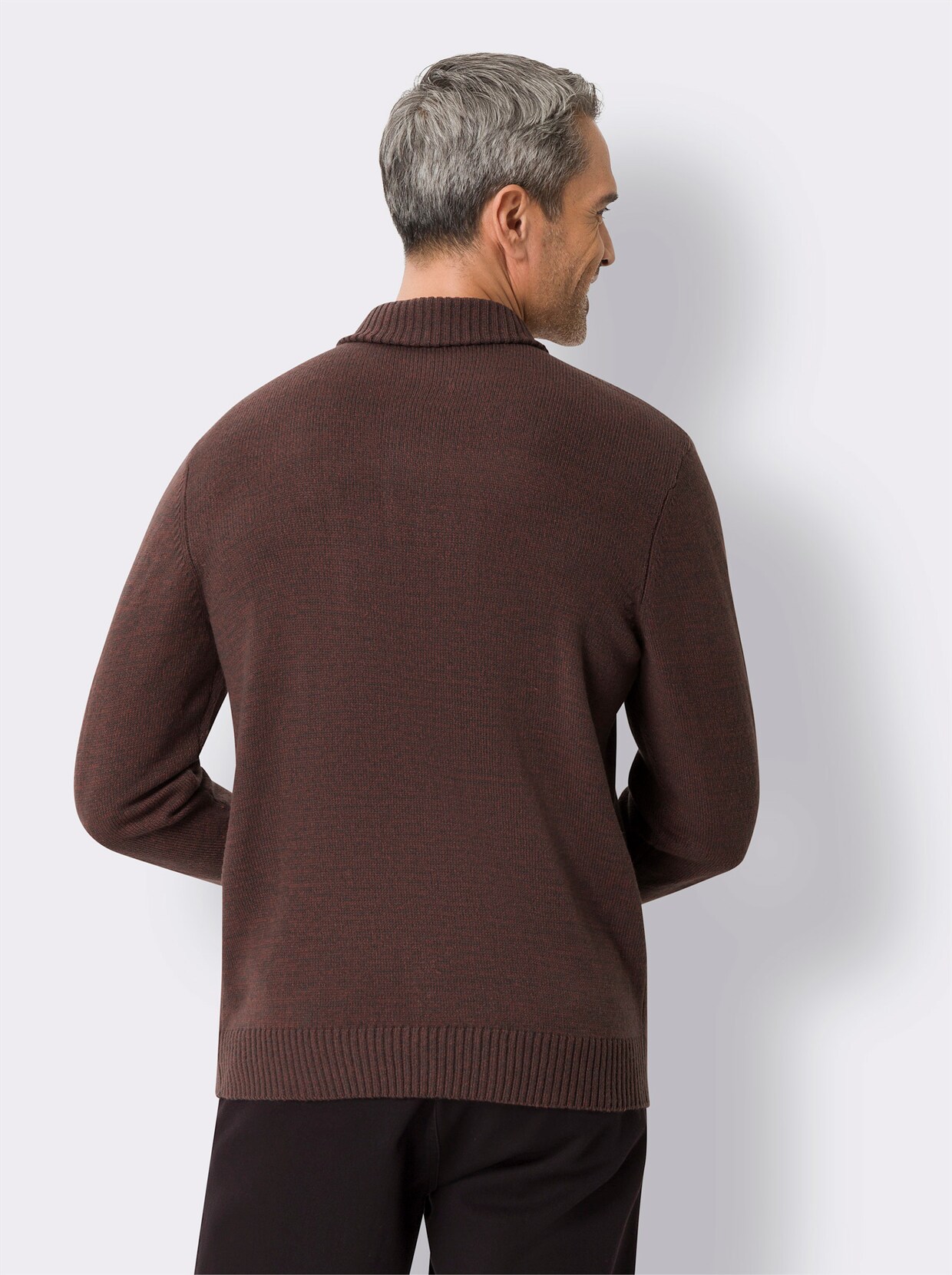 Pullover met lange mouwen - roodbruin gemêleerd
