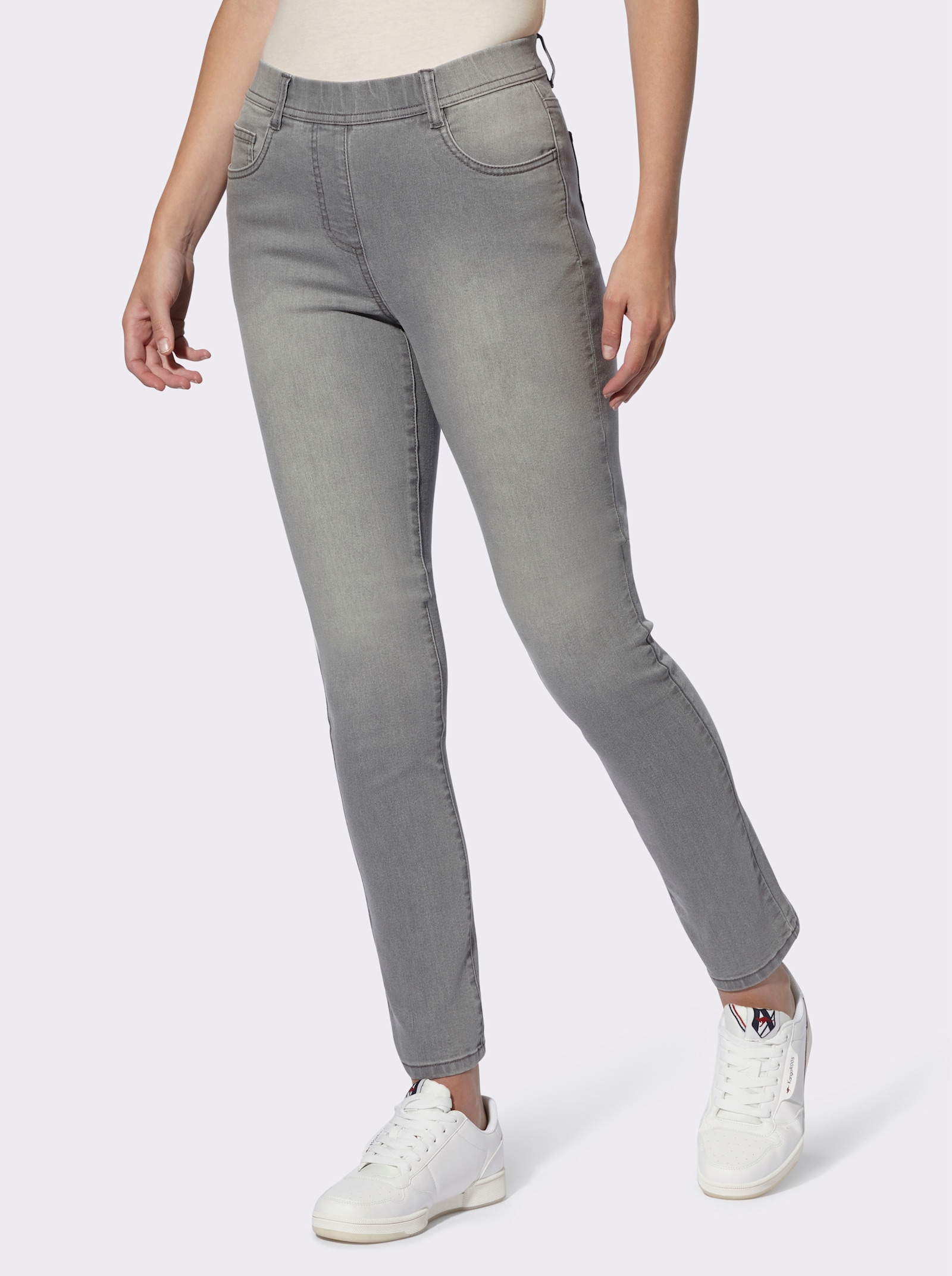 heine Schlupfjeans mit Gürtelschlaufen - light grey-denim