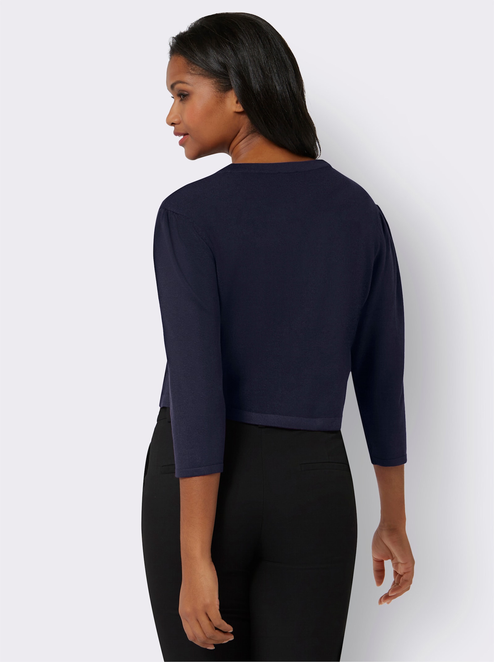 Bolero in Feinstrick-Qualität - marine