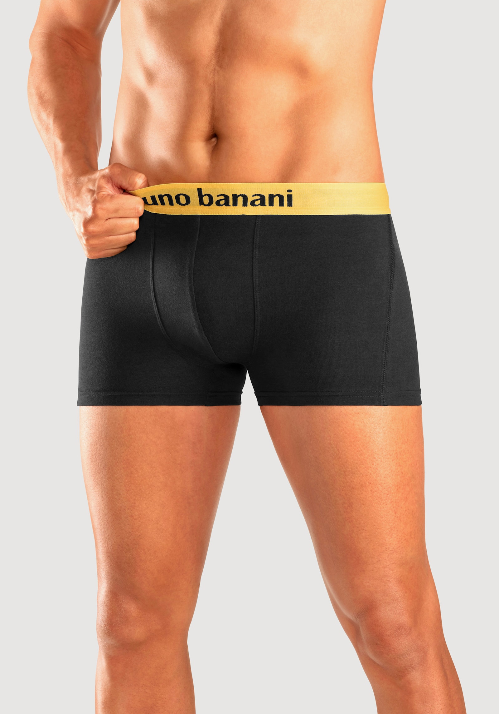 Bruno Banani Boxer - schwarz-orange, schwarz-türkis, schwarz-gelb, schwarz-lila