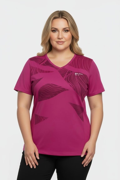 Catamaran Sports Sportshirt - fuchsia-gemustert