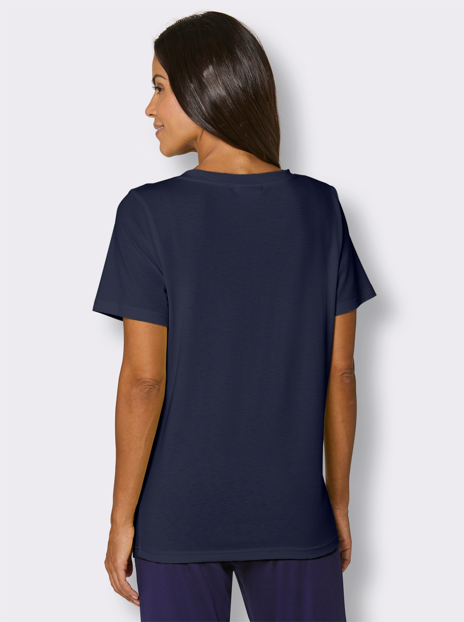 Catamaran Sports Funktionsshirt mit gerippten Einsätzen - marine