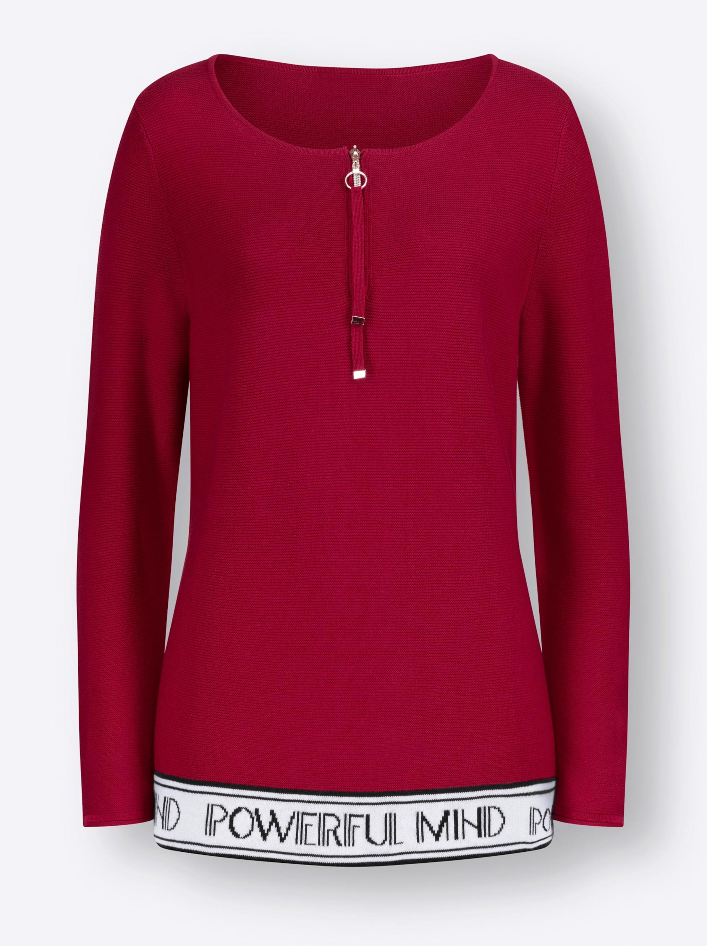 Damenmode Pullover Langarm-Pullover in rot 