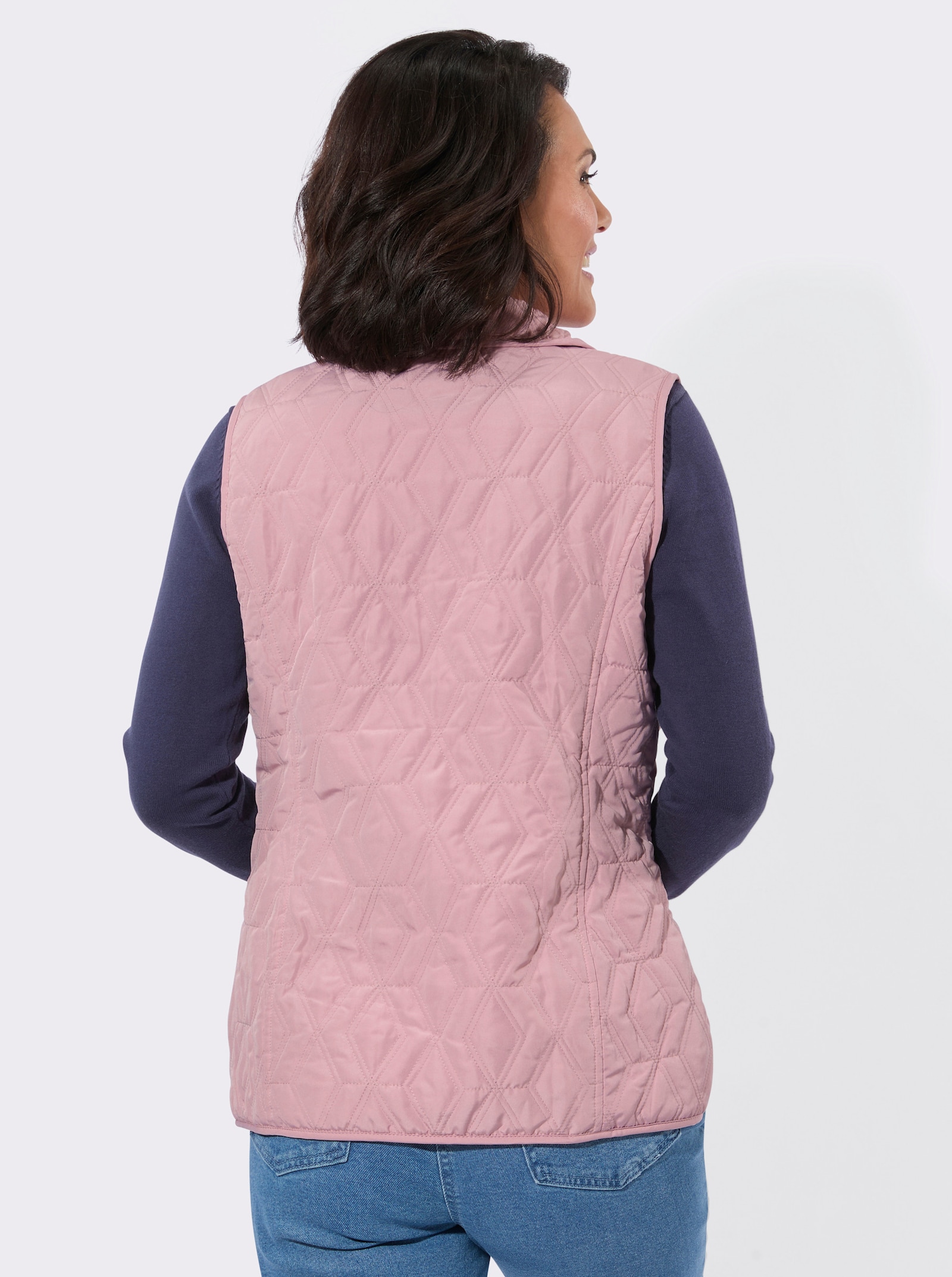 Steppweste mit wärmendem Fleecefutter - hortensie