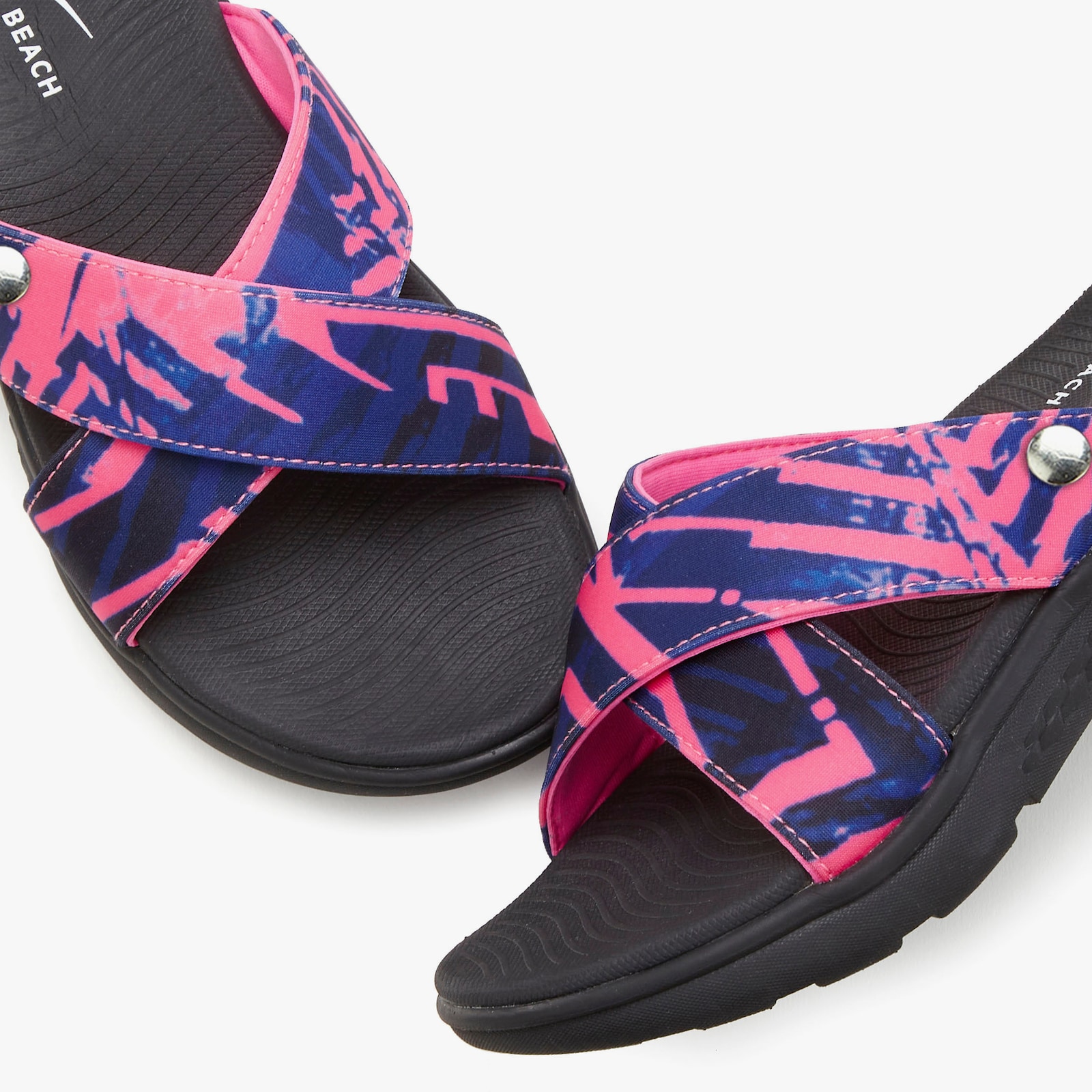 Venice Beach Badepantolette - pink / schwarz