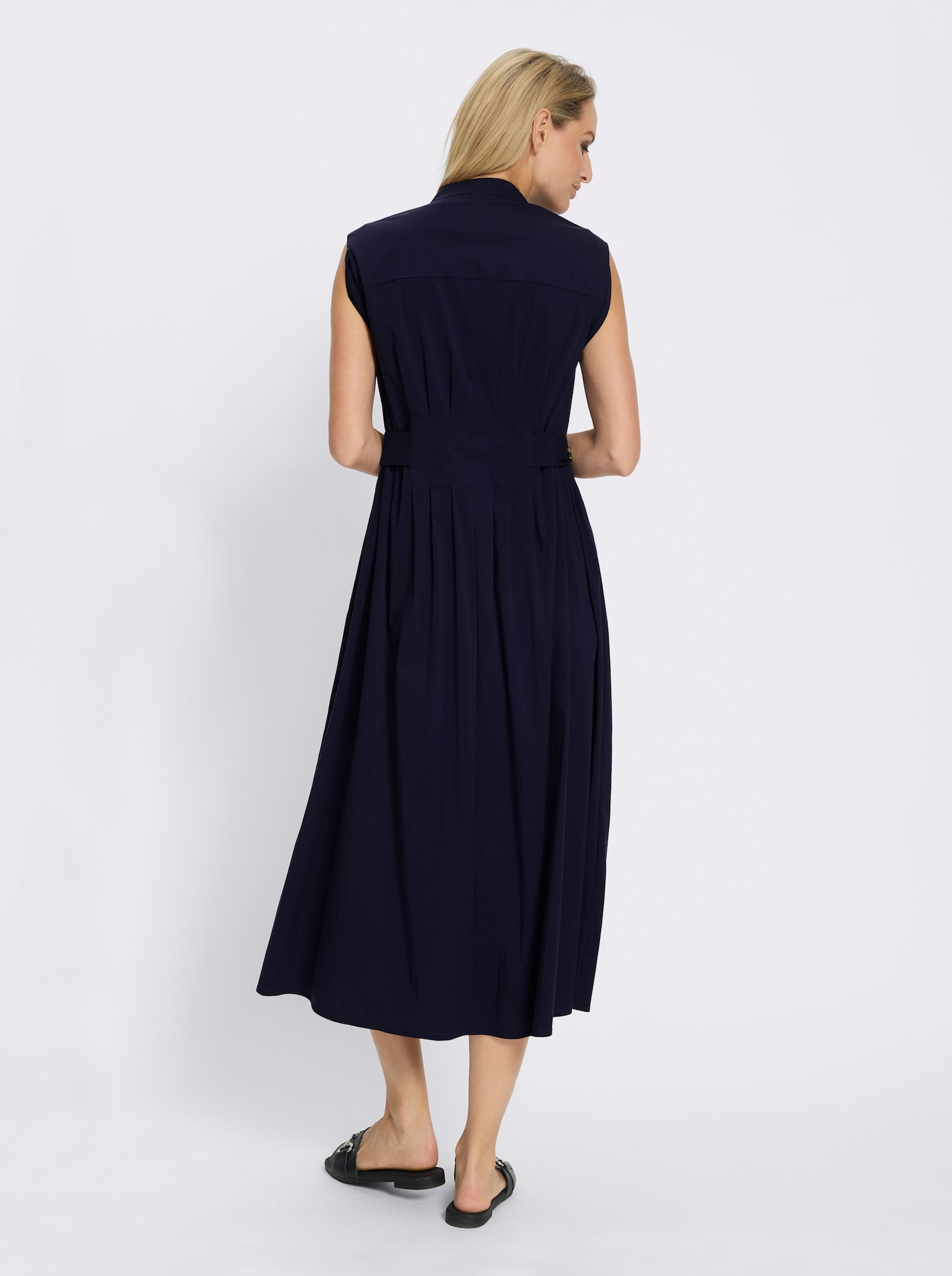 heine Robe tissée avec patte de boutonnage invisible - marine