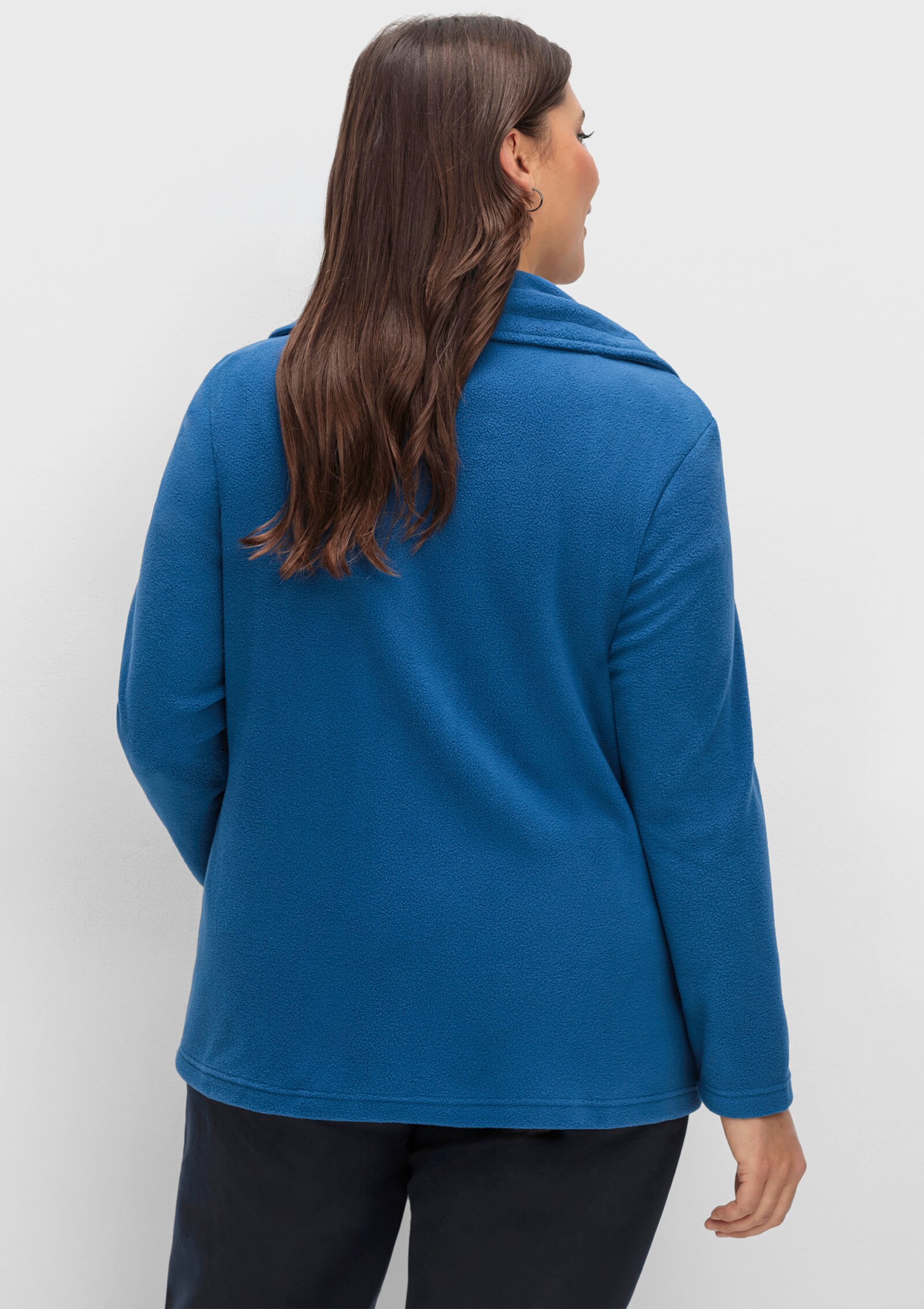 Fleecejacke mit 2-Wege-Reißverschluss - marine