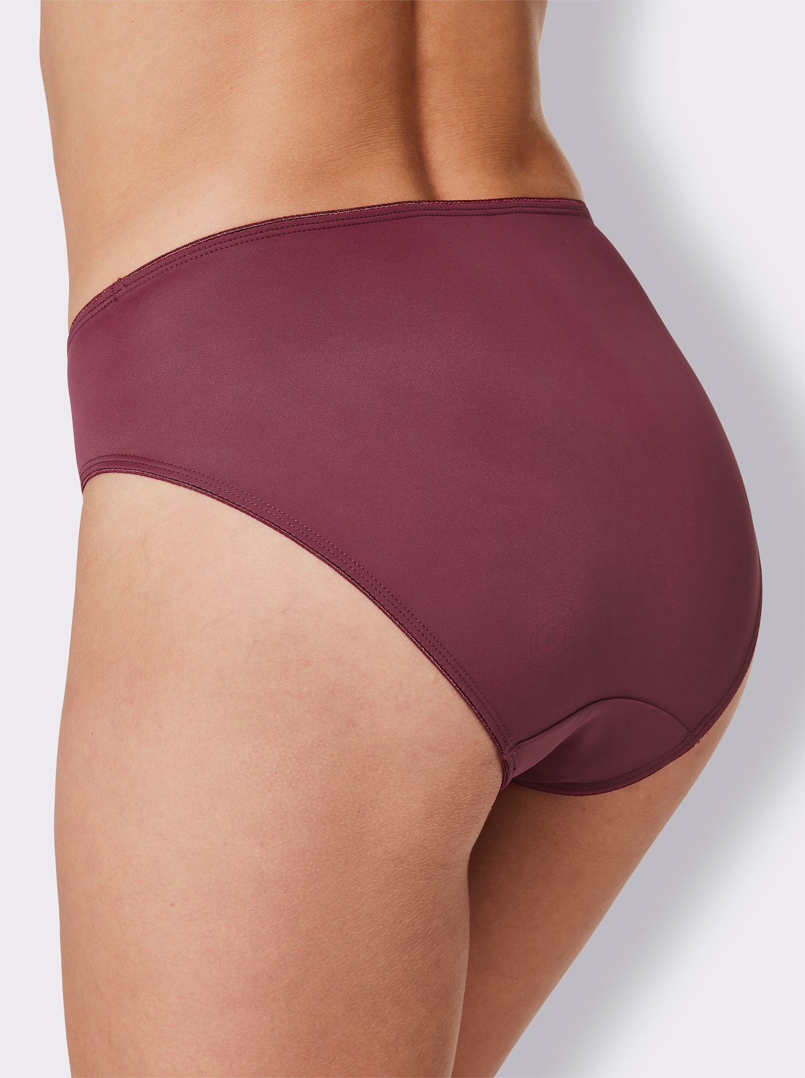 wäschepur Dámske boxerky so zvýšeným pásom - 2x bordová