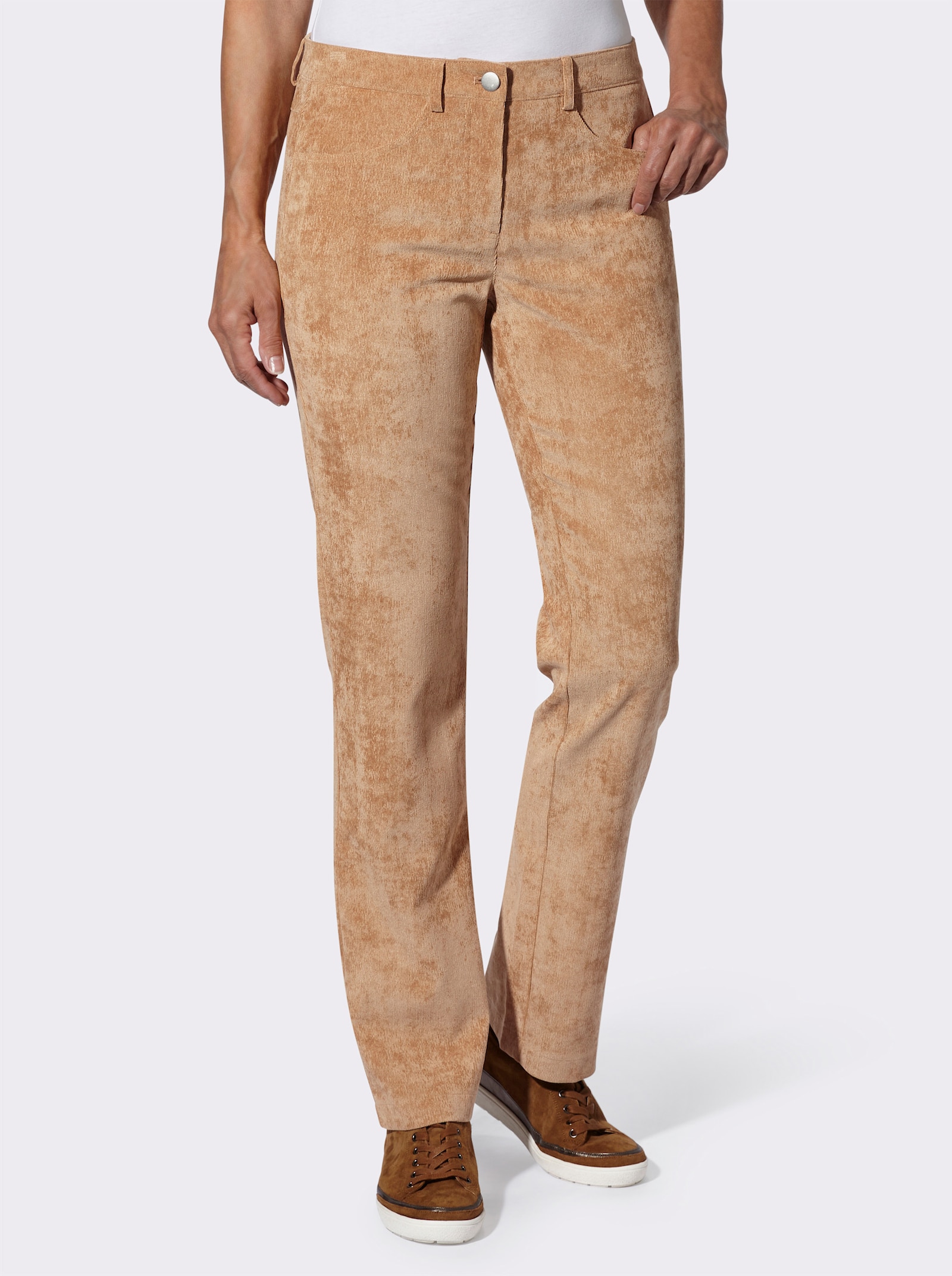 Cordhose mit Stretch-Anteil - camel