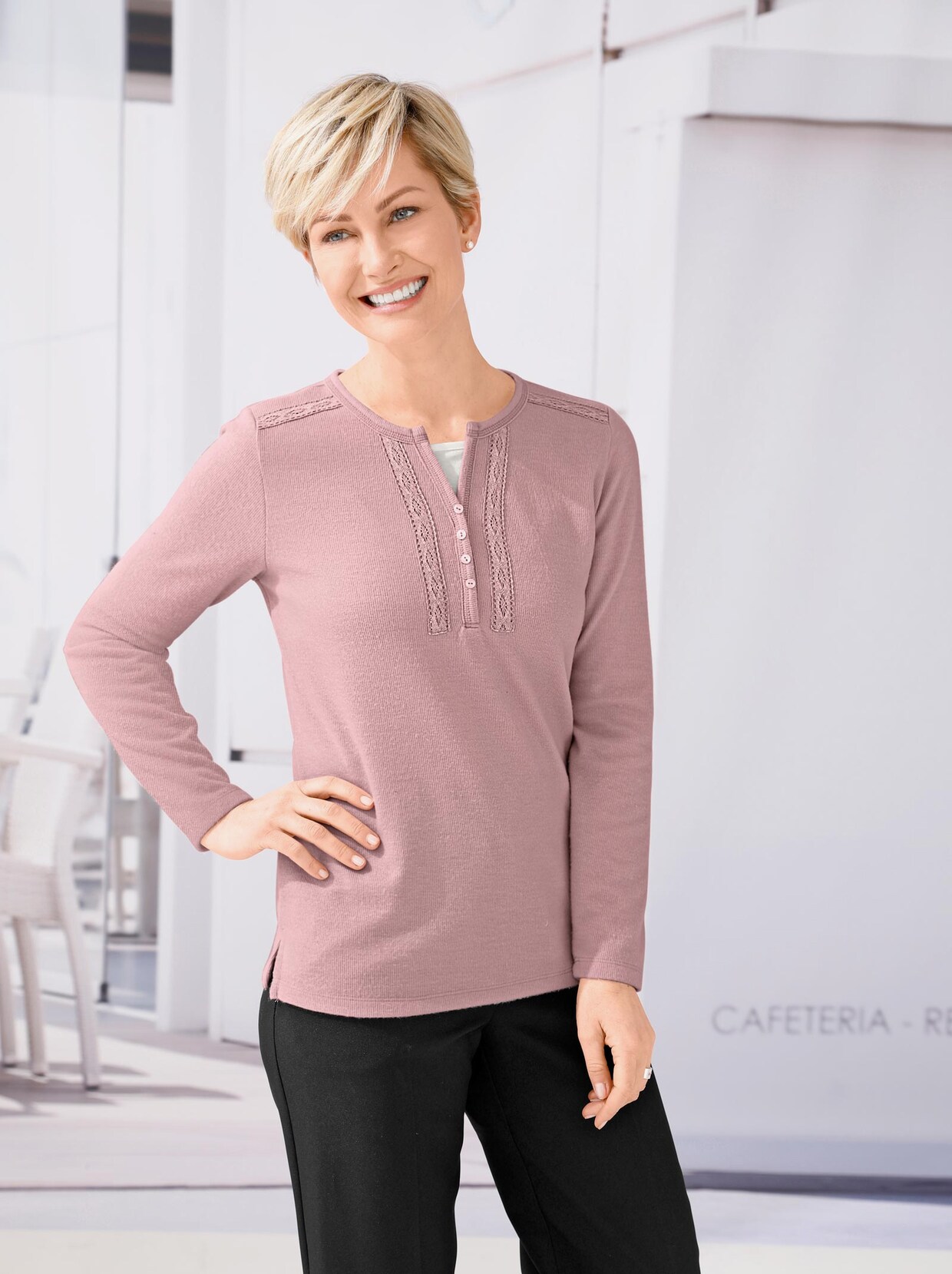 Rundhalsshirt - hortensie